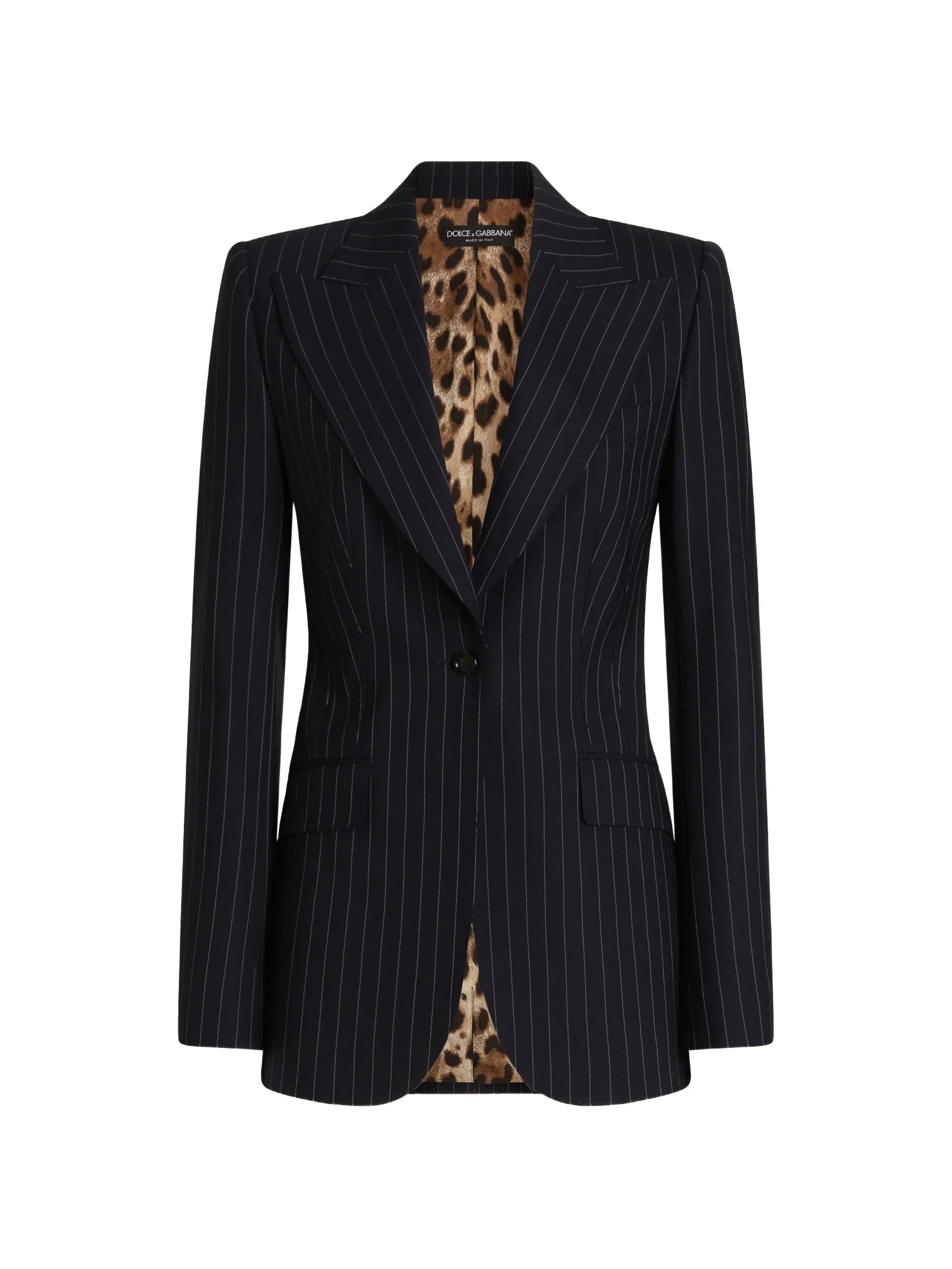 Turlington single-breasted jacket in pinstripe wool