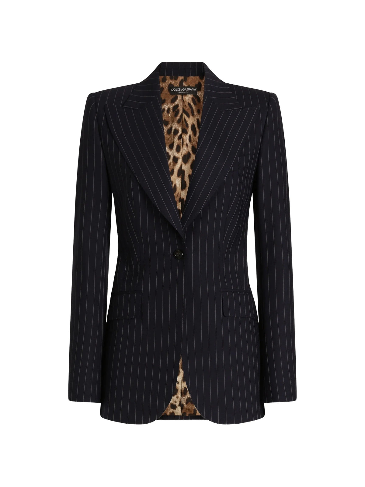 Turlington single-breasted jacket in pinstripe wool