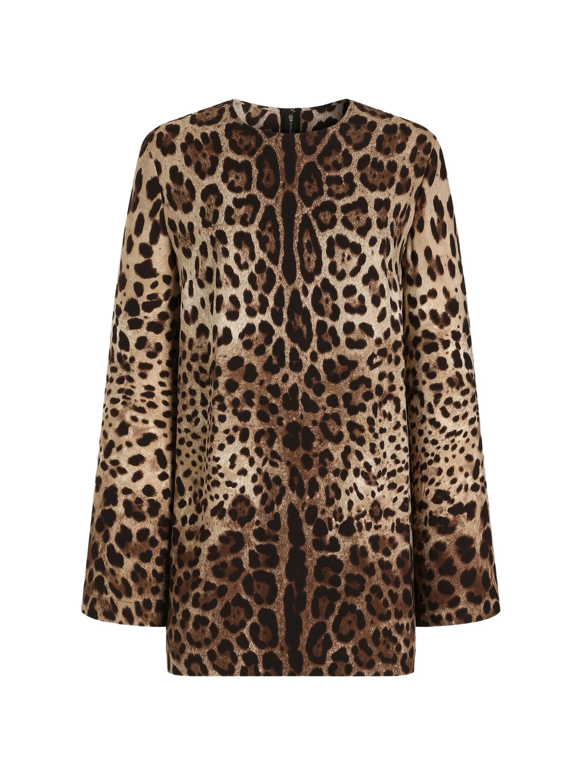 leo-print charmeuse top