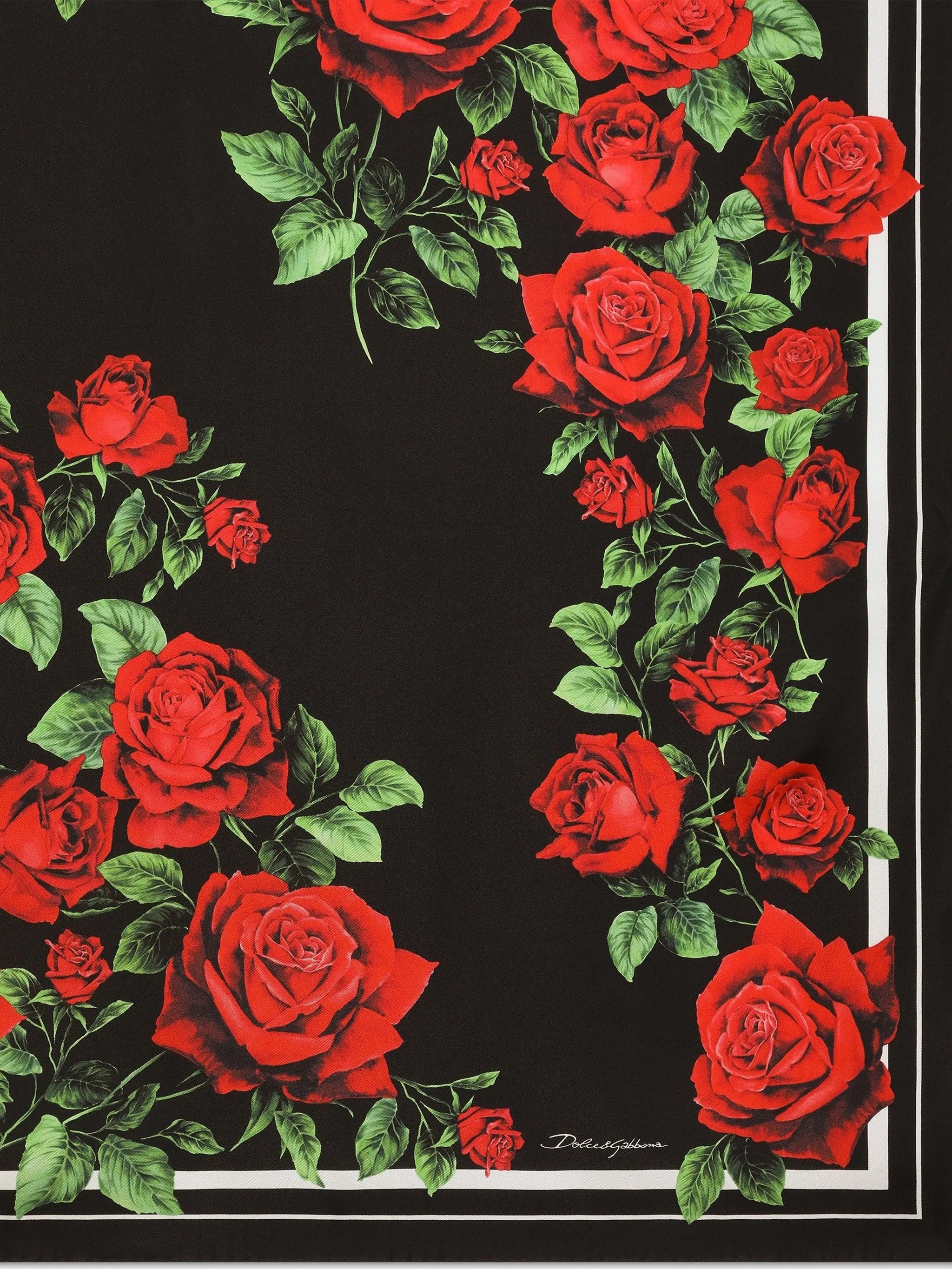 90x90 rose-print silk twill scarf