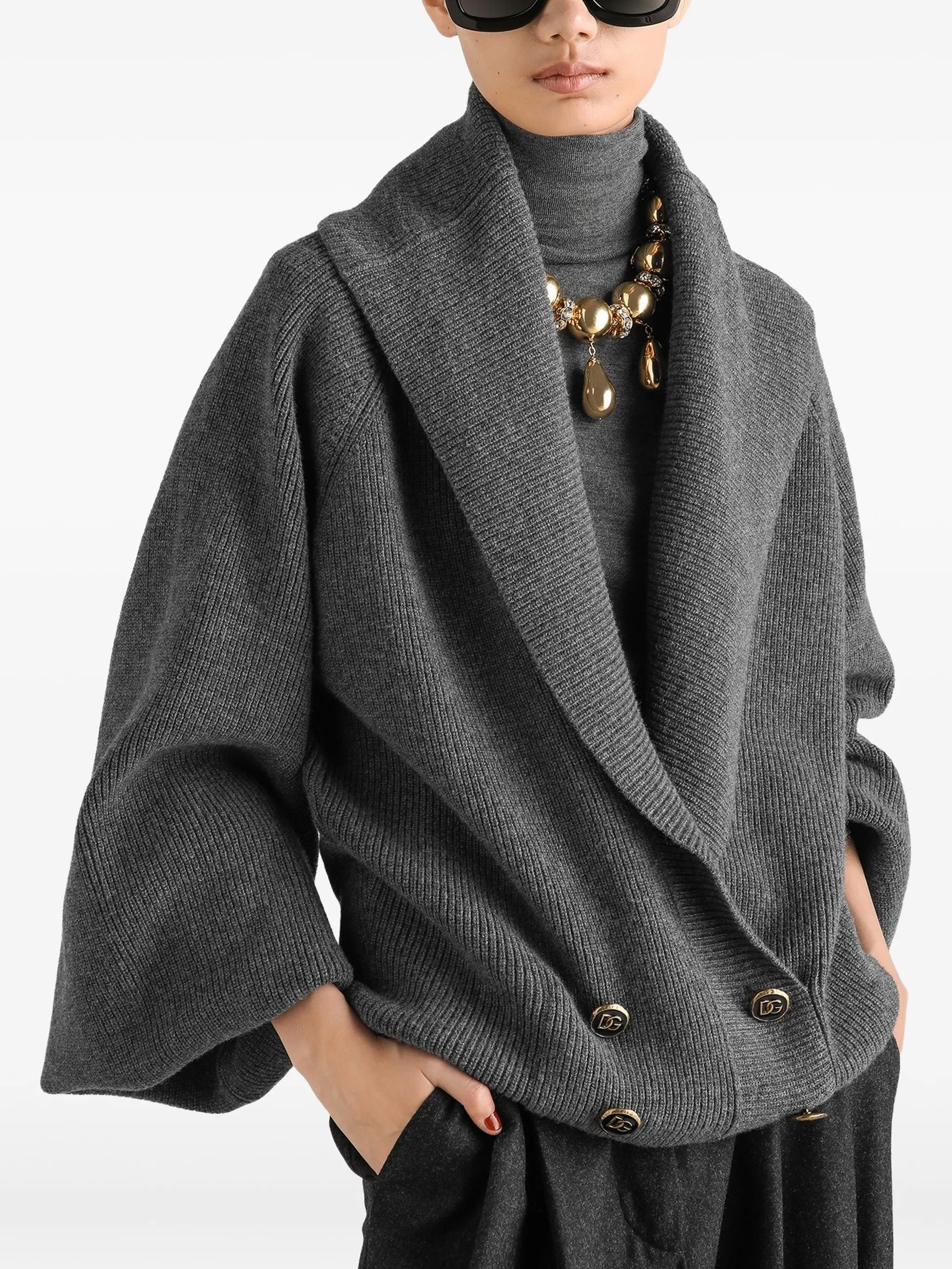 half english rib knit cardigan