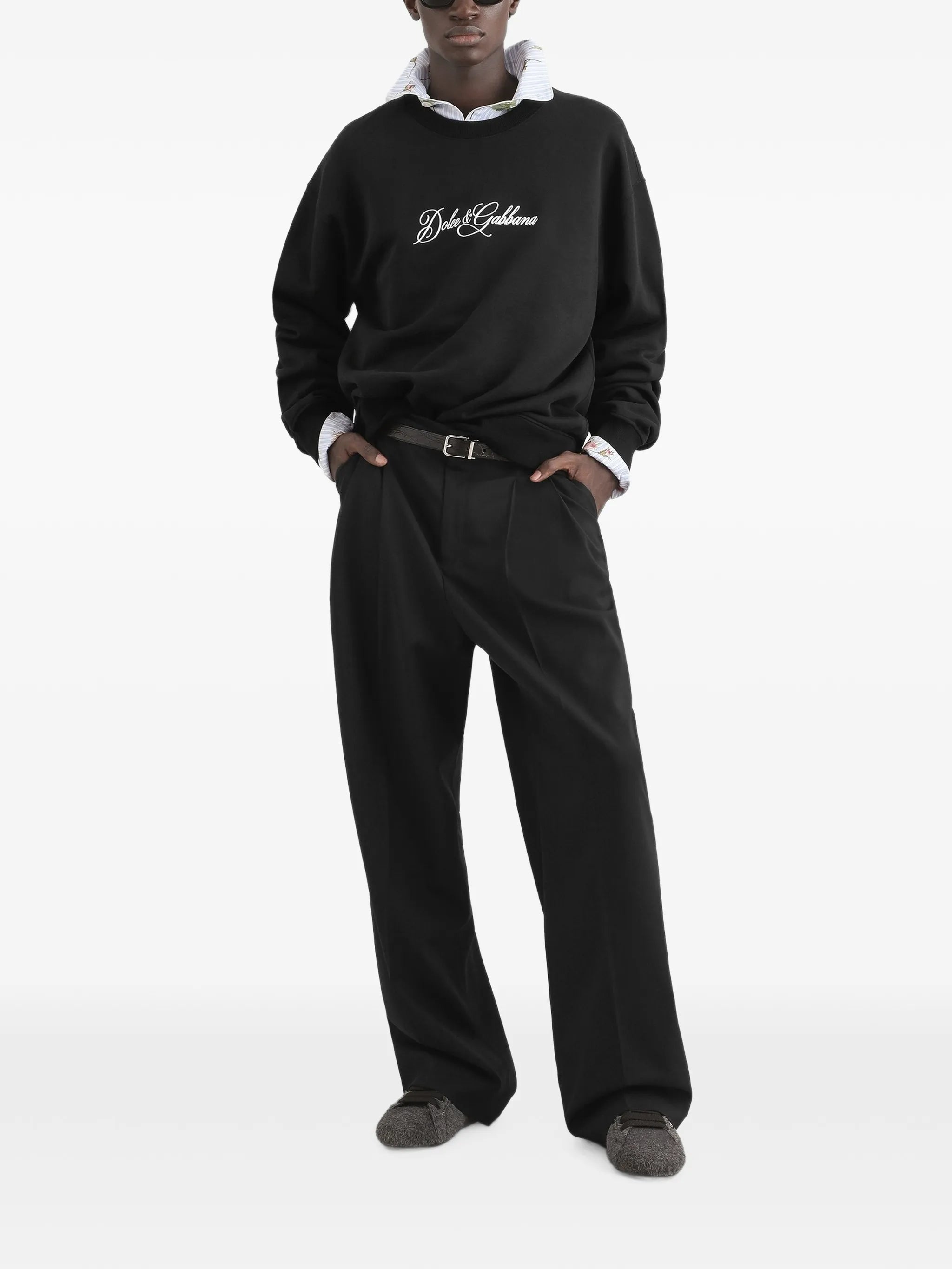 Cotton sweatshirt with logo