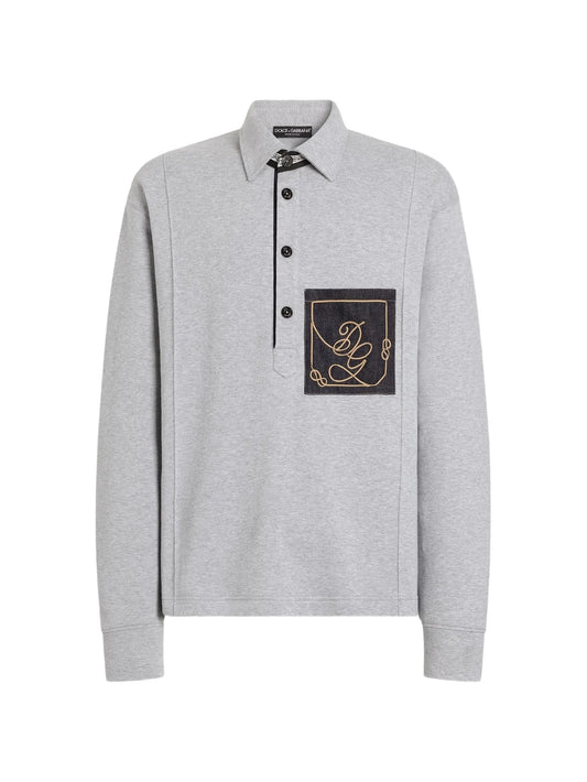 melange cotton sweatshirt