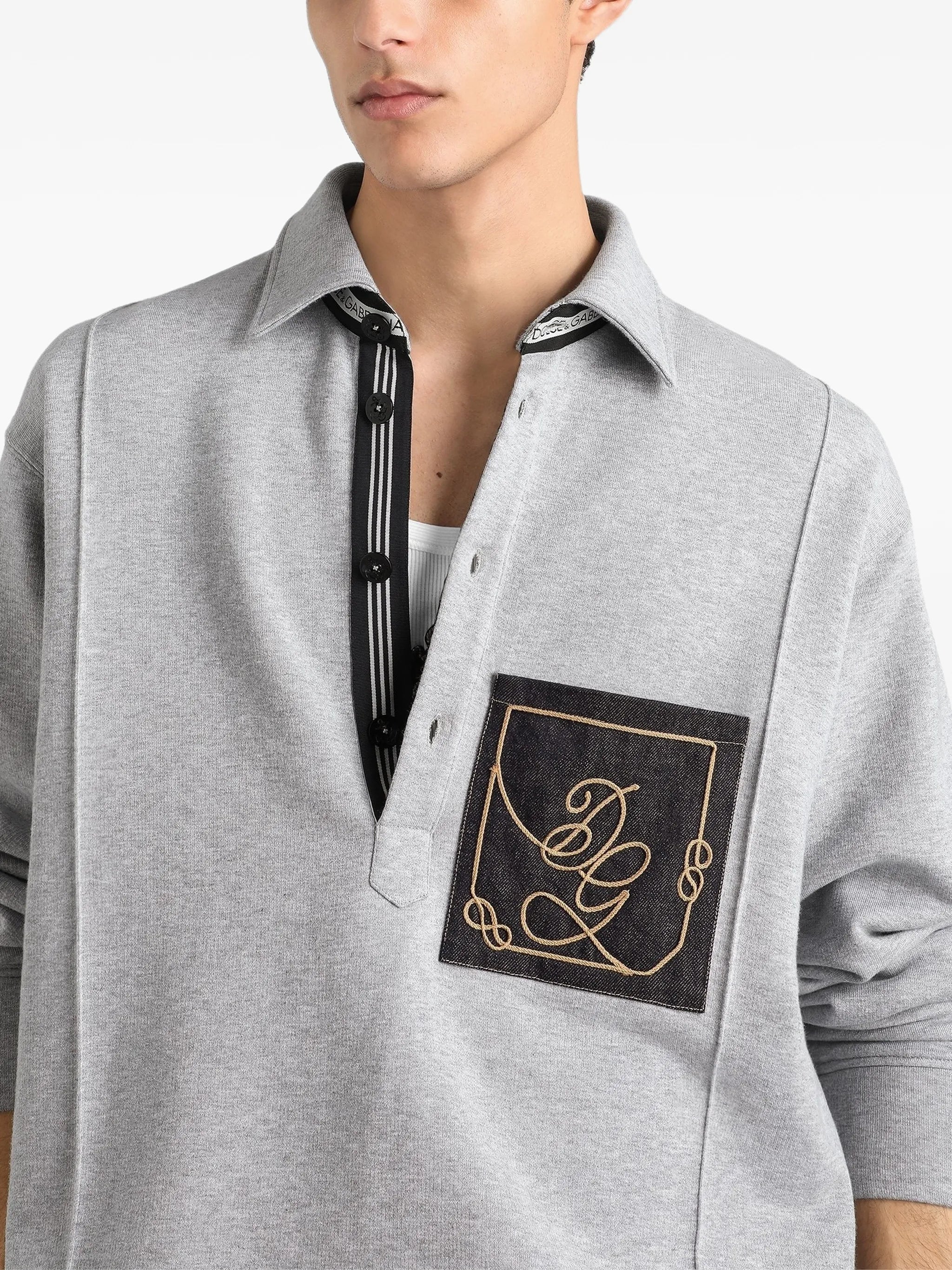 melange cotton sweatshirt