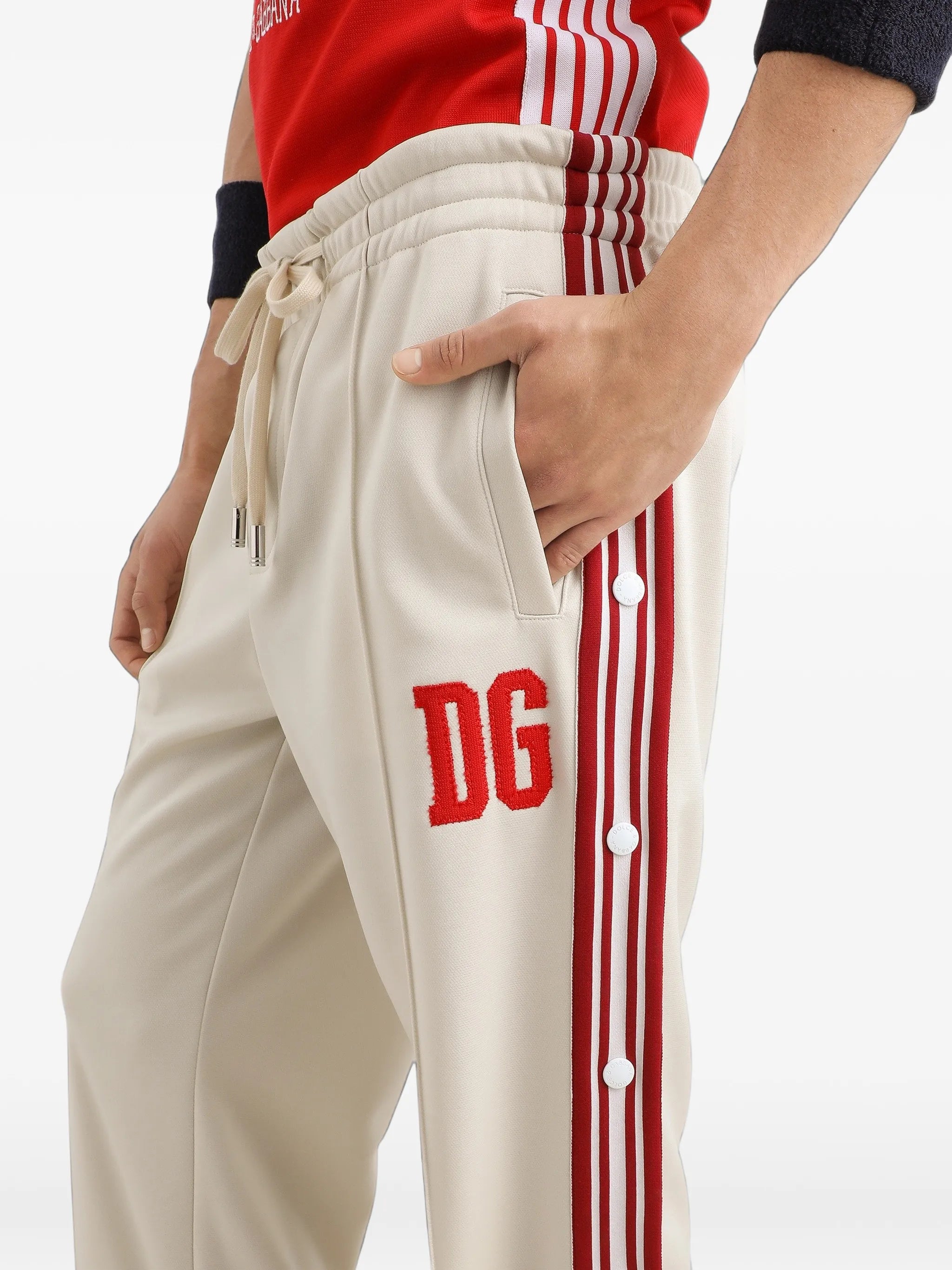 technical piqué jogging trousers