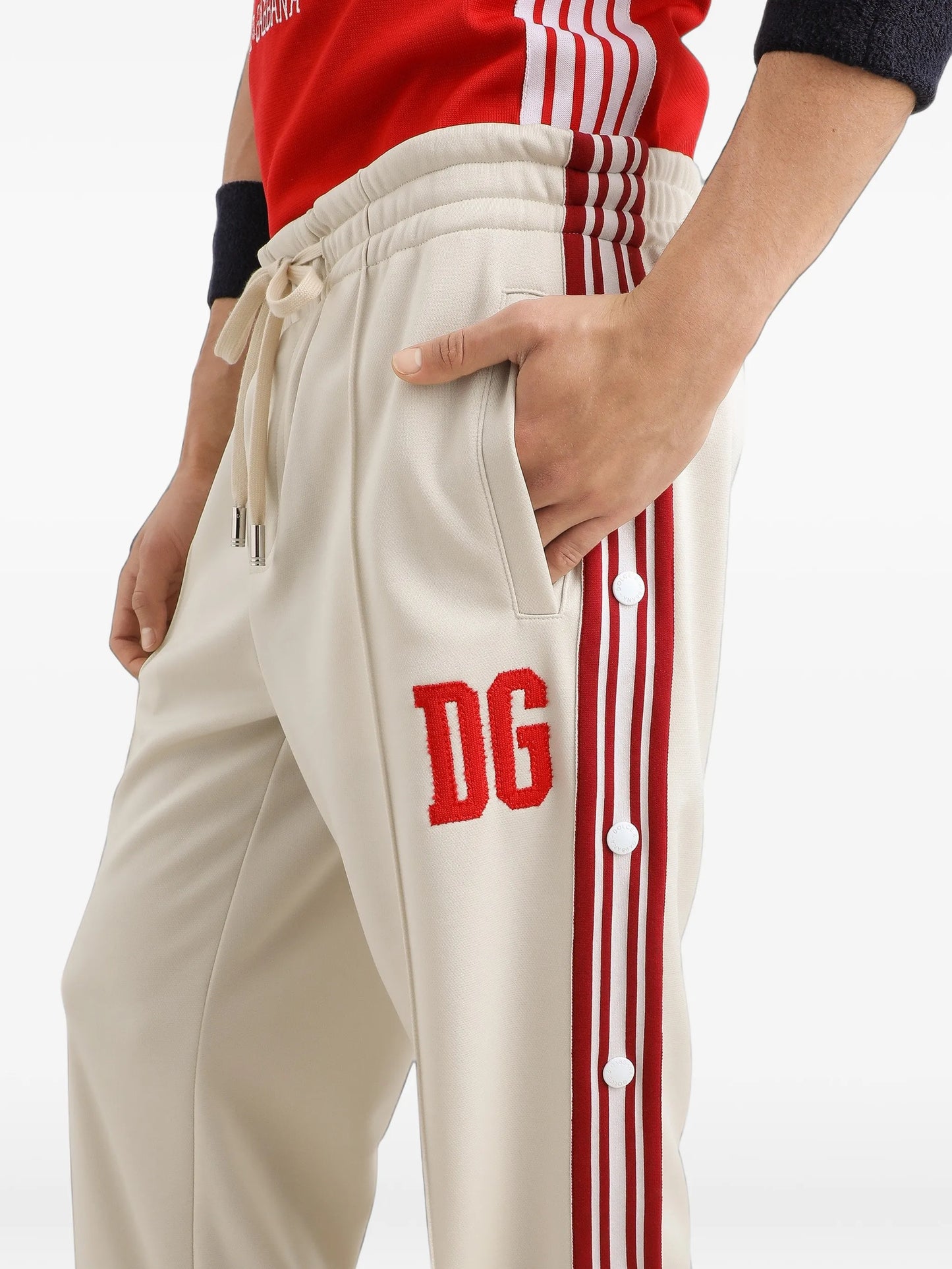technical piqué jogging trousers