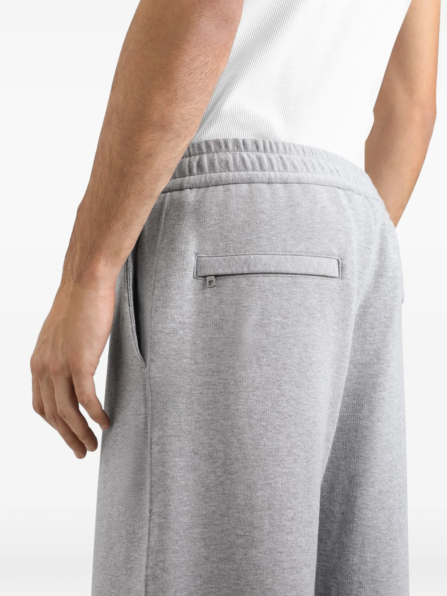 mélange fleece jogging trousers