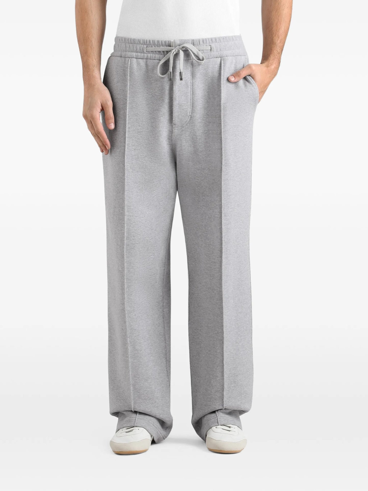 mélange fleece jogging trousers