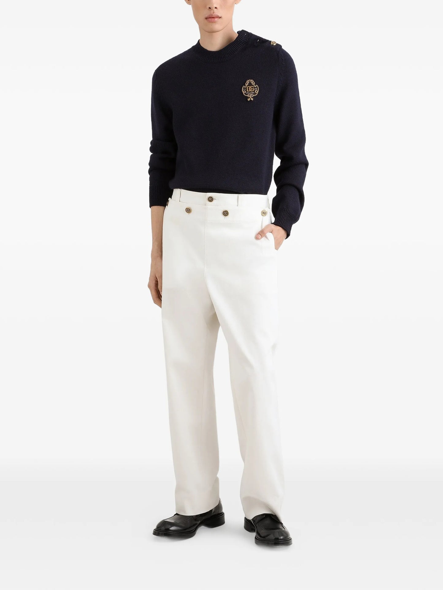 smooth-knit pullover