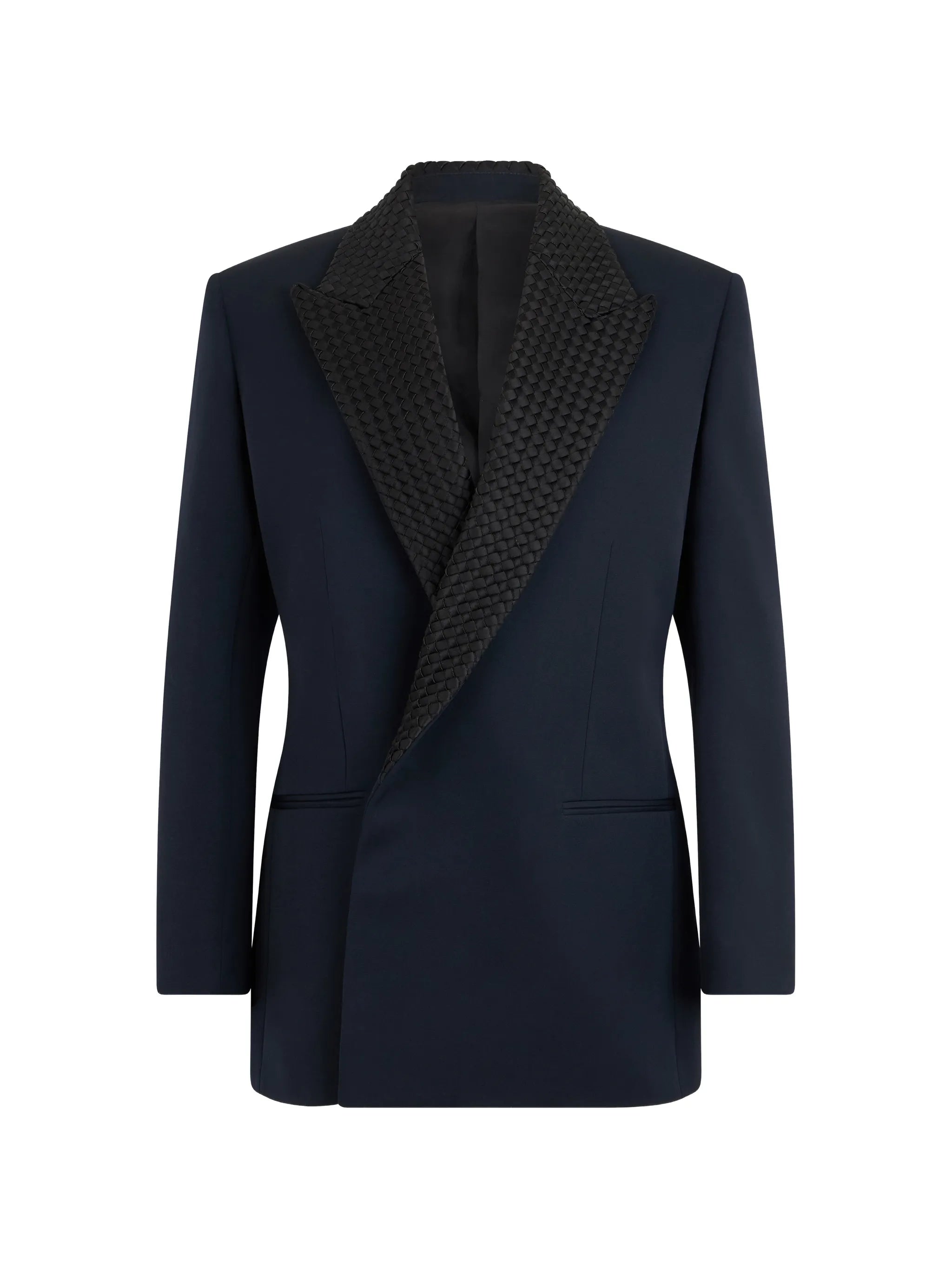 Intrecciato lapel jacket