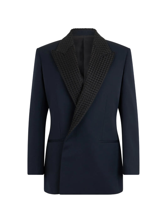 Intrecciato lapel jacket