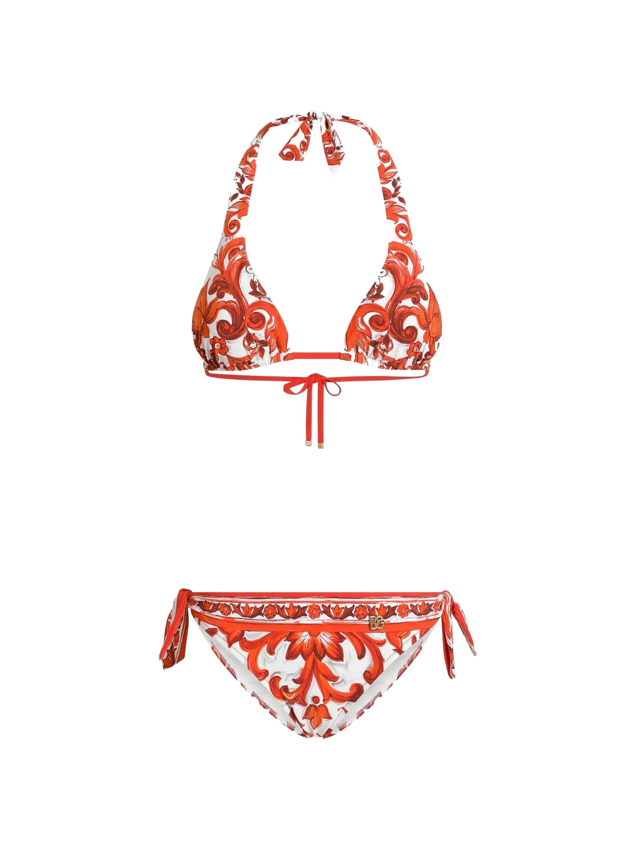 majolica-print bikini