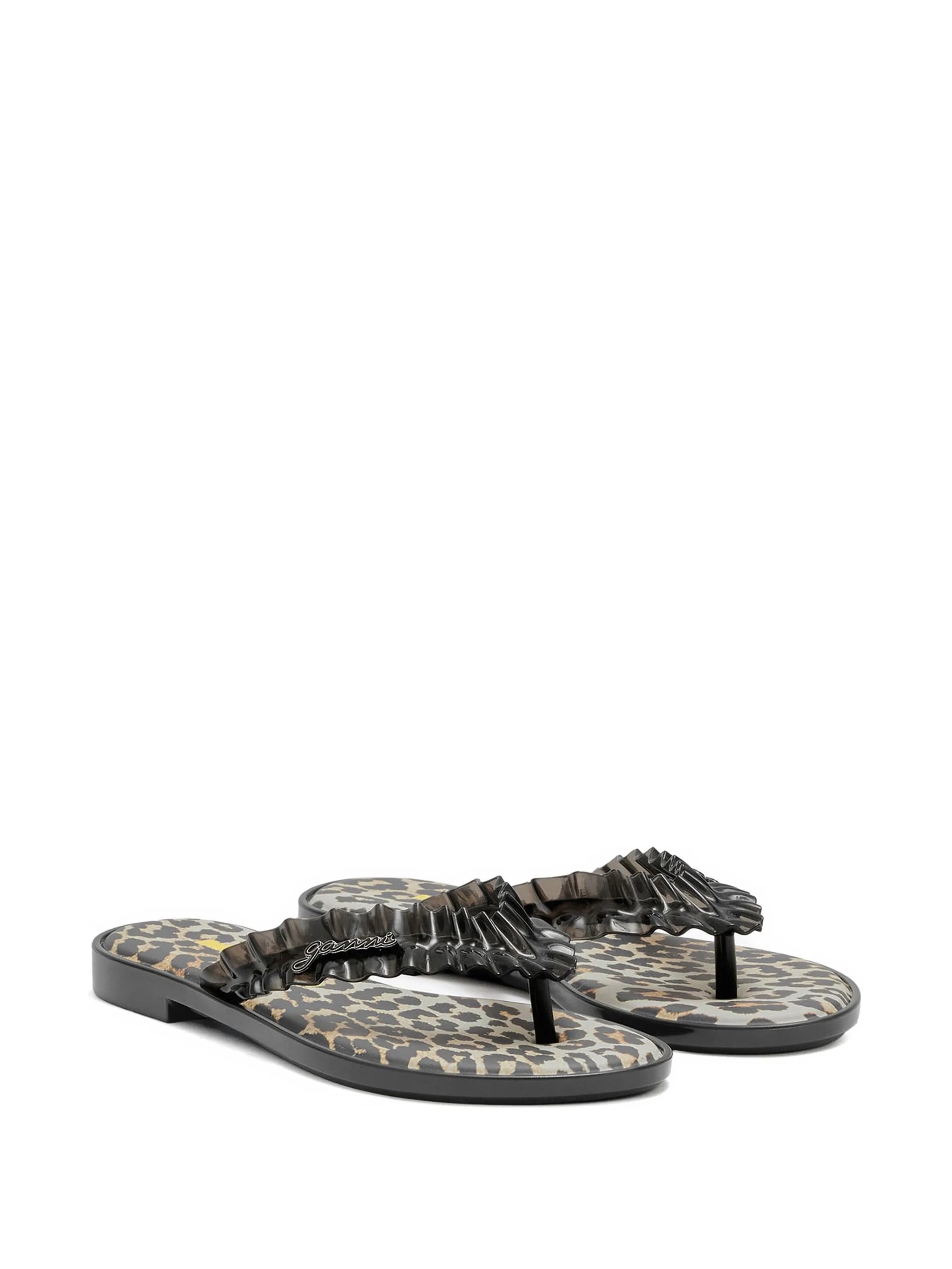 x Melissa leopard-print flip-flops