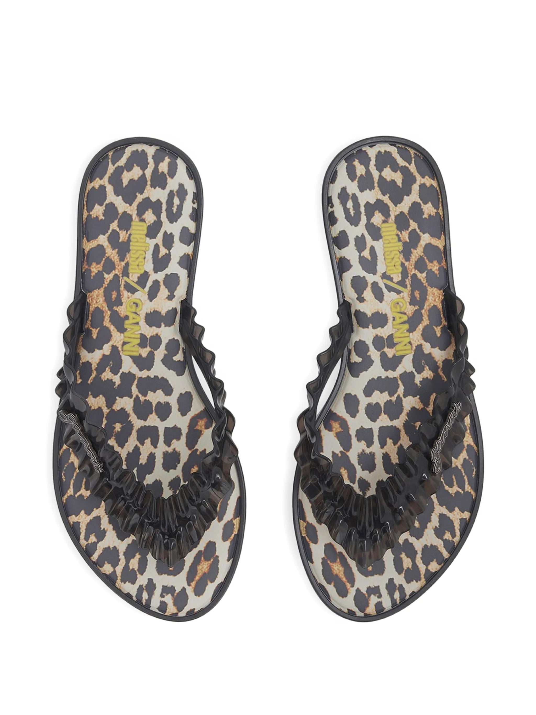 x Melissa leopard-print flip-flops