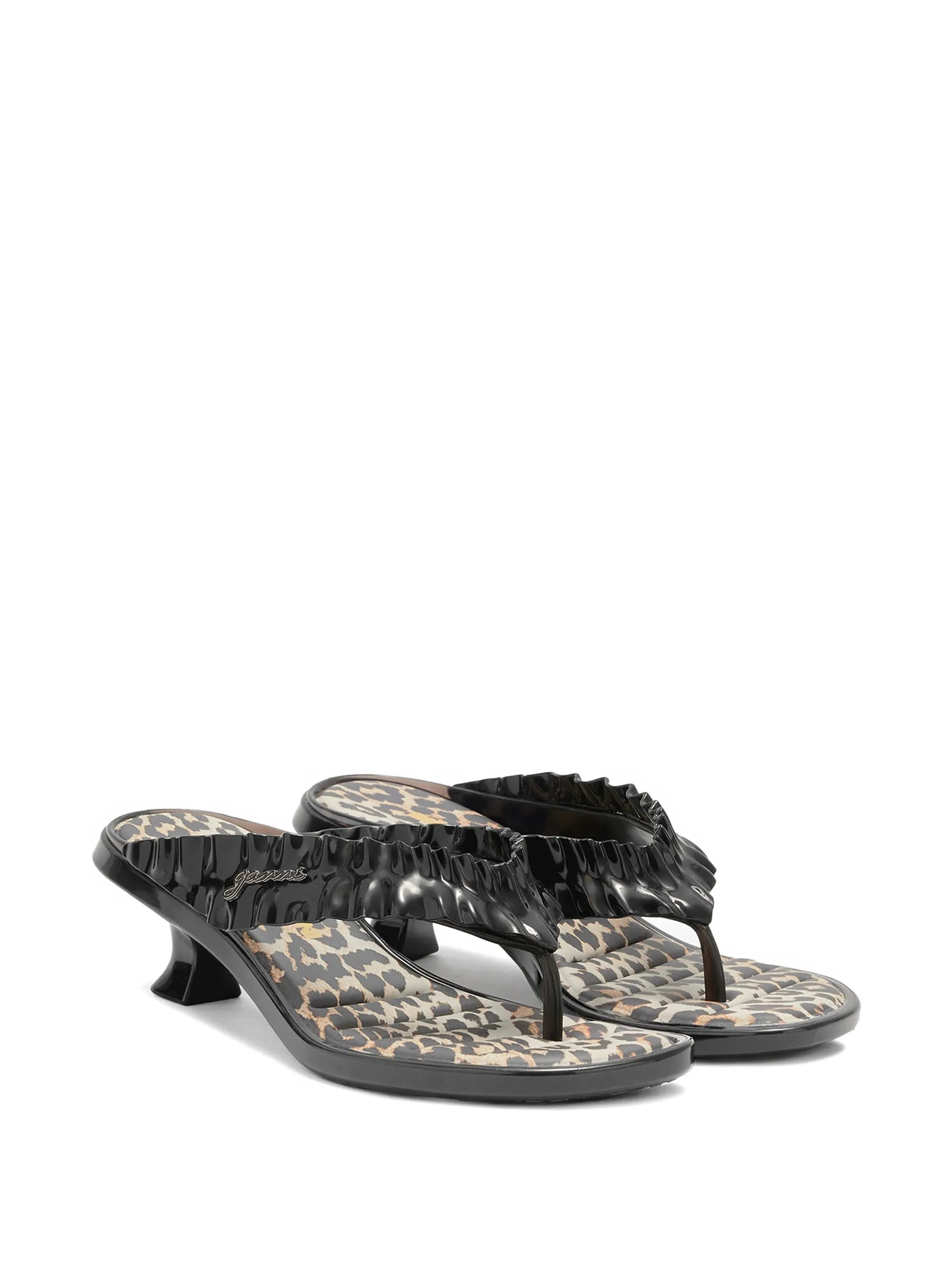 x Melissa leopard-print heeled sandals