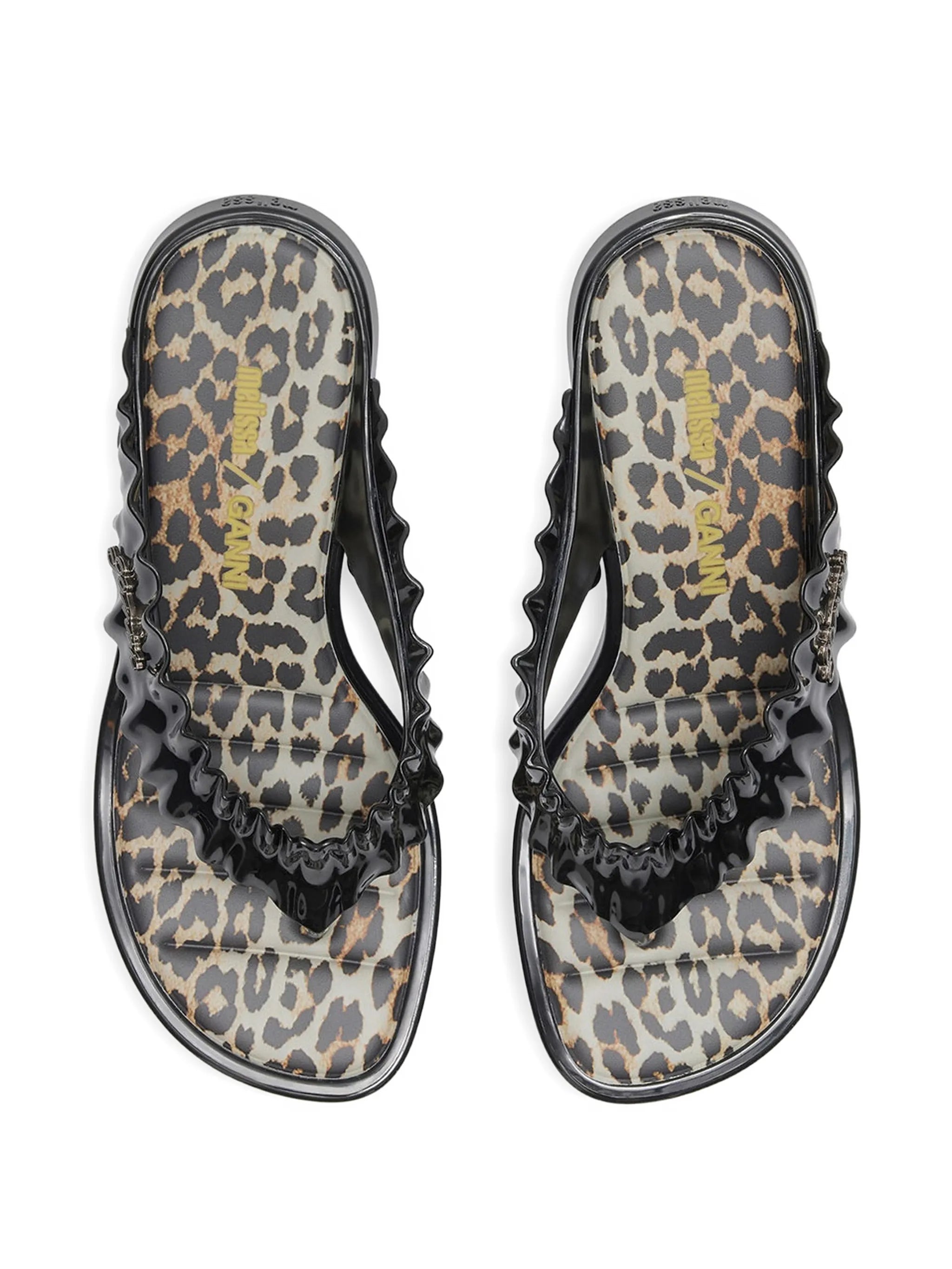 x Melissa leopard-print heeled sandals