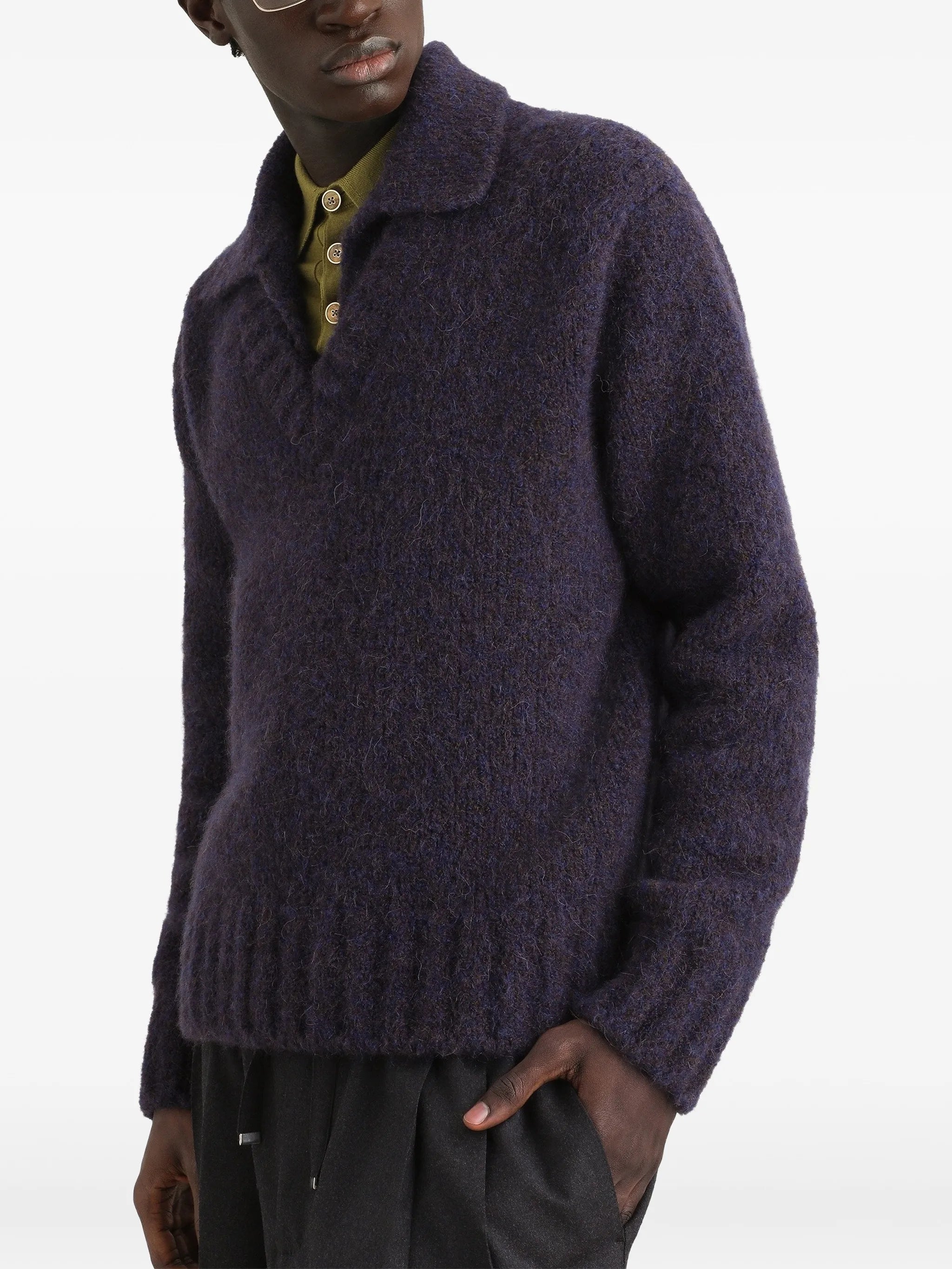 alpaca-blend pullover