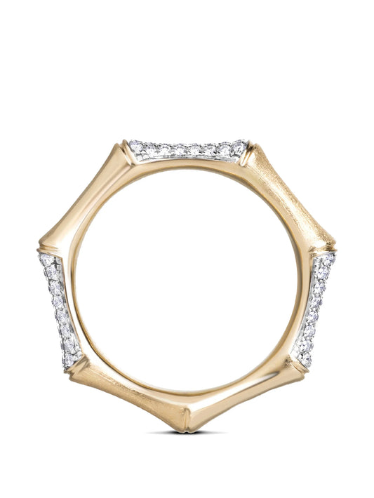 Bamboo diamond ring