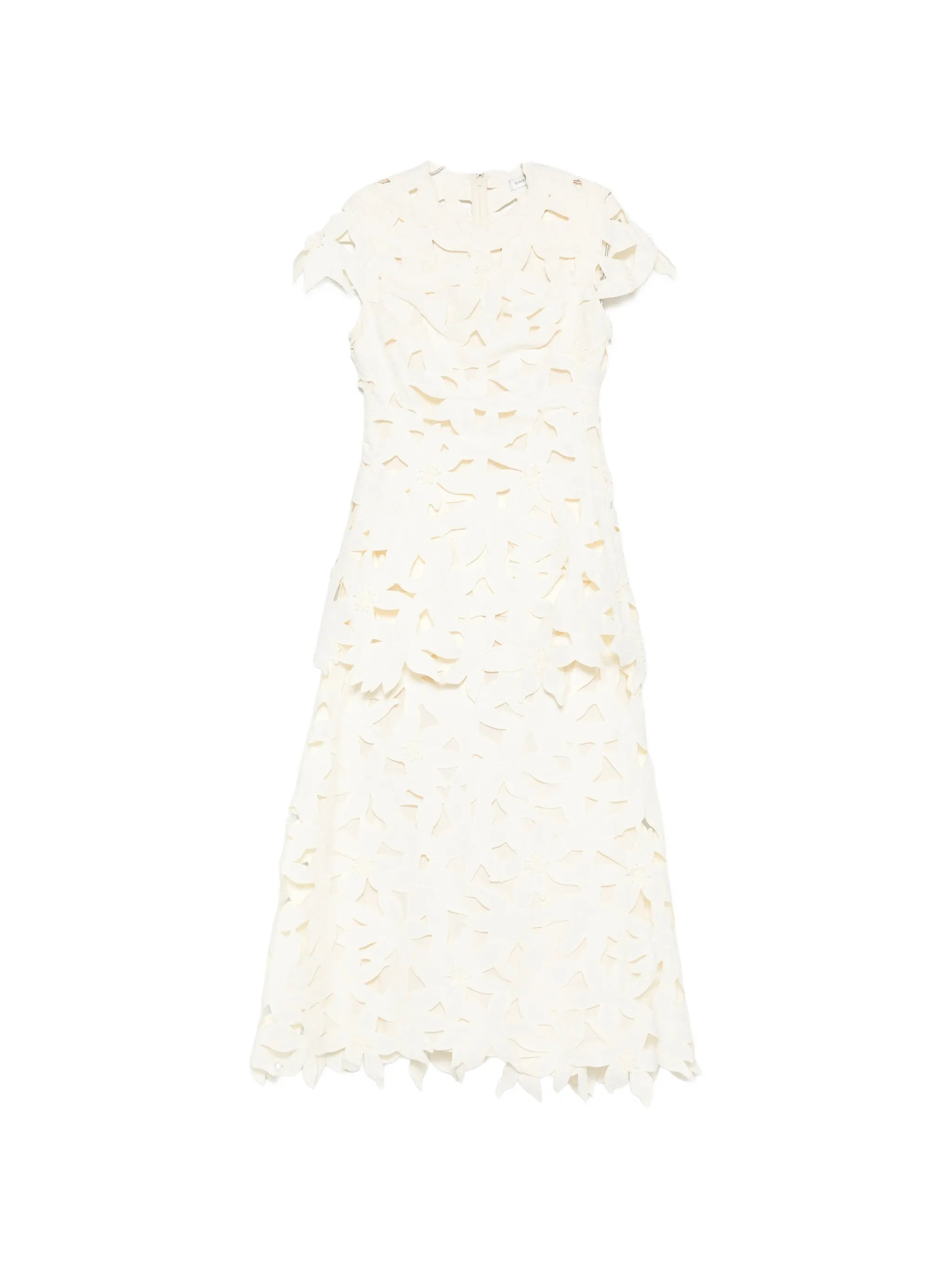 laser-cut midi dress