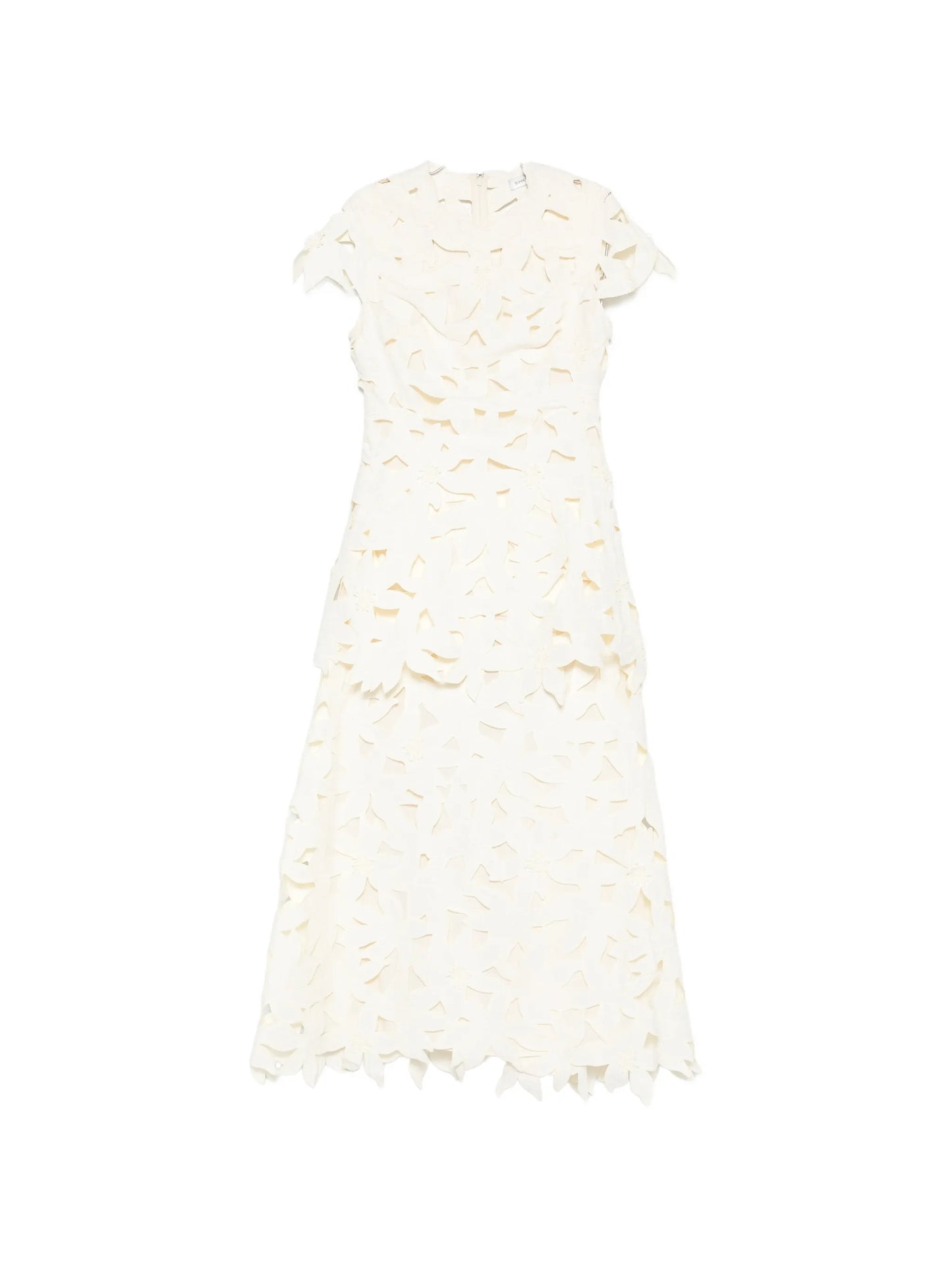 laser-cut midi dress