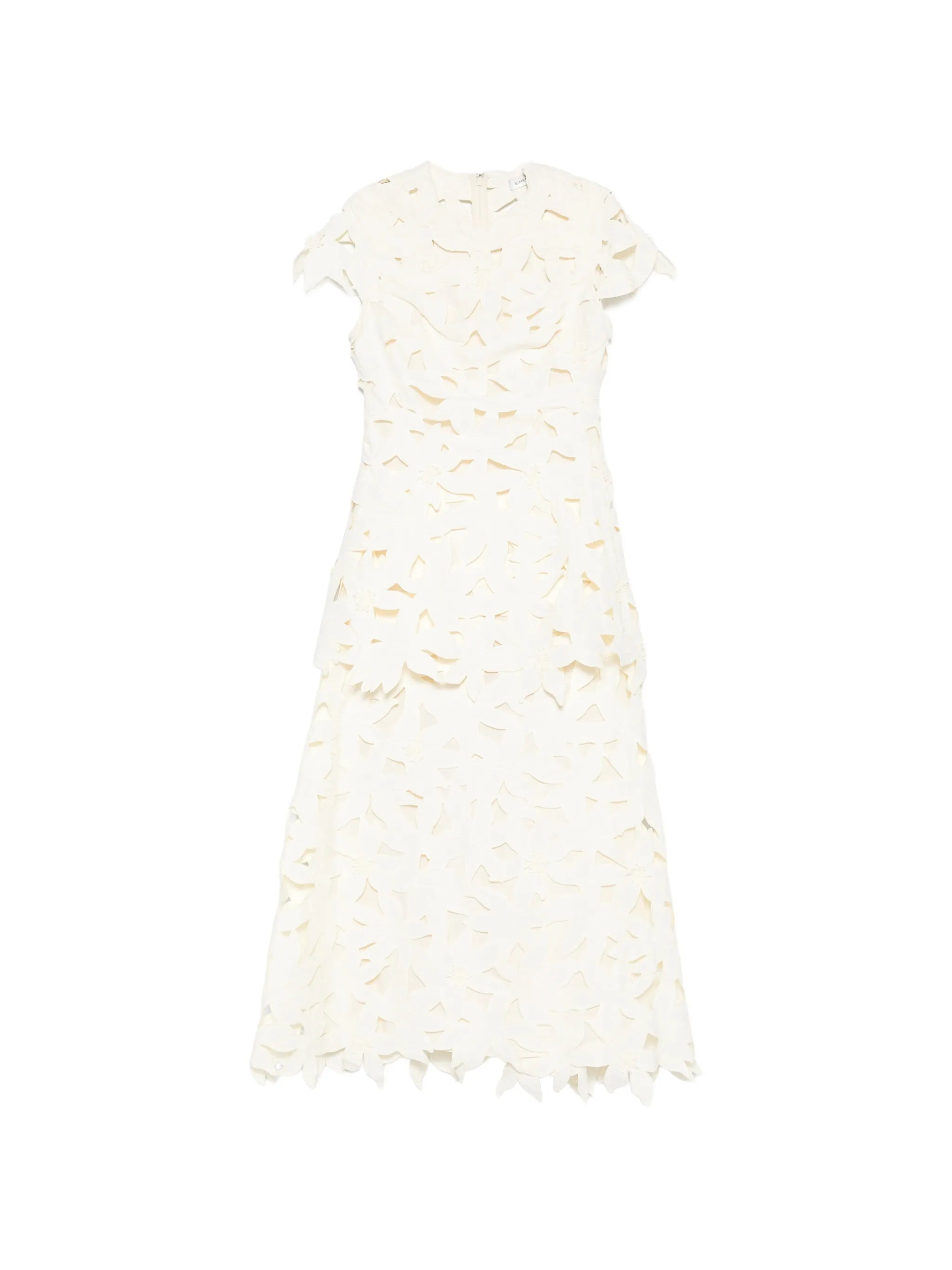 laser-cut midi dress