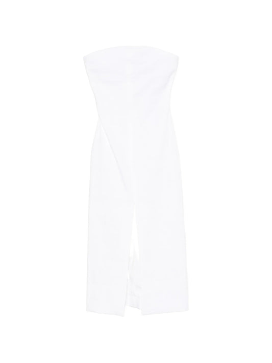 strapless midi dress