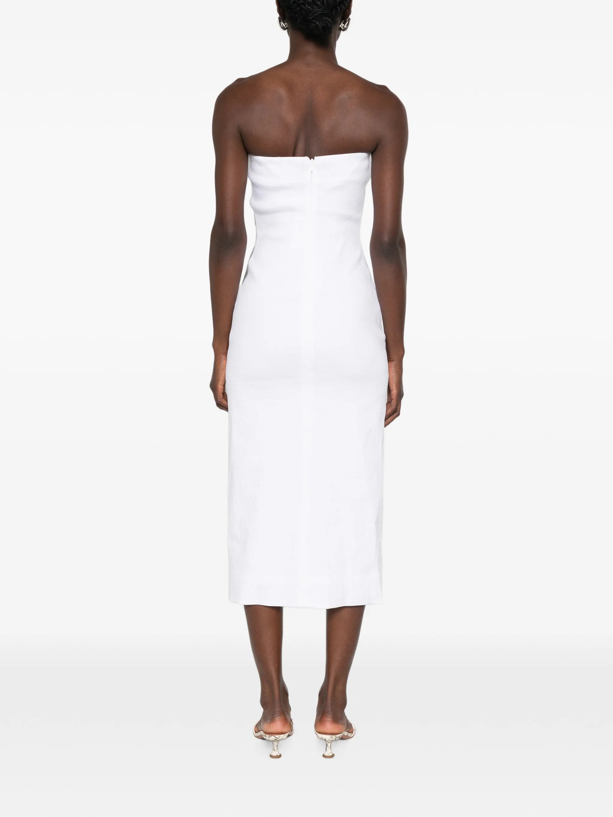 strapless midi dress