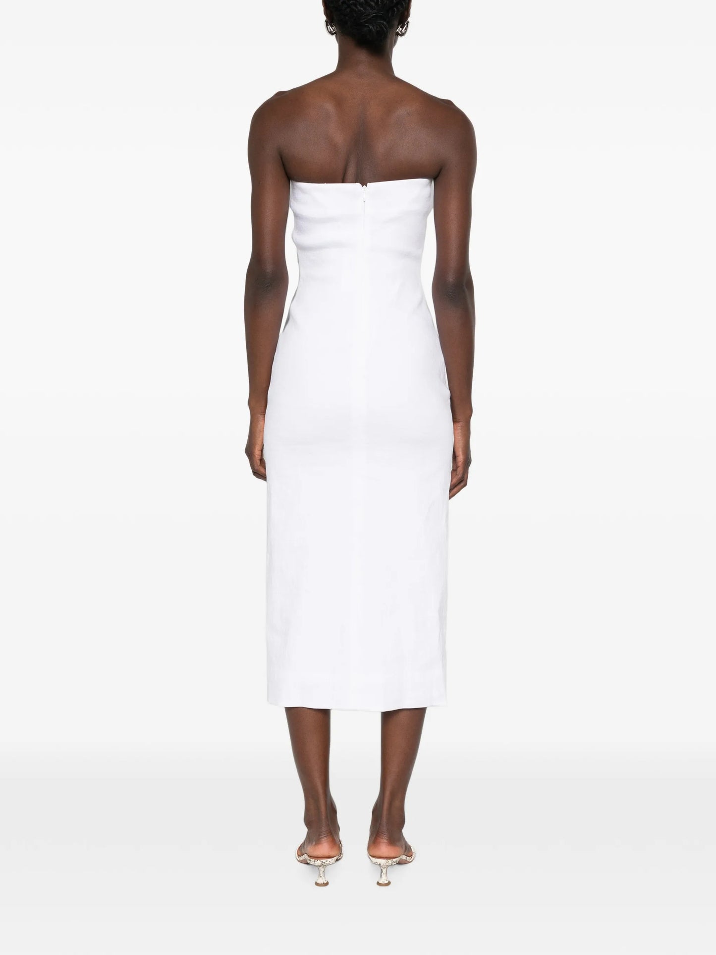 strapless midi dress