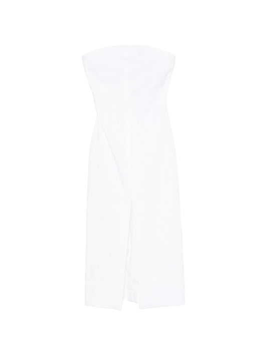 strapless midi dress