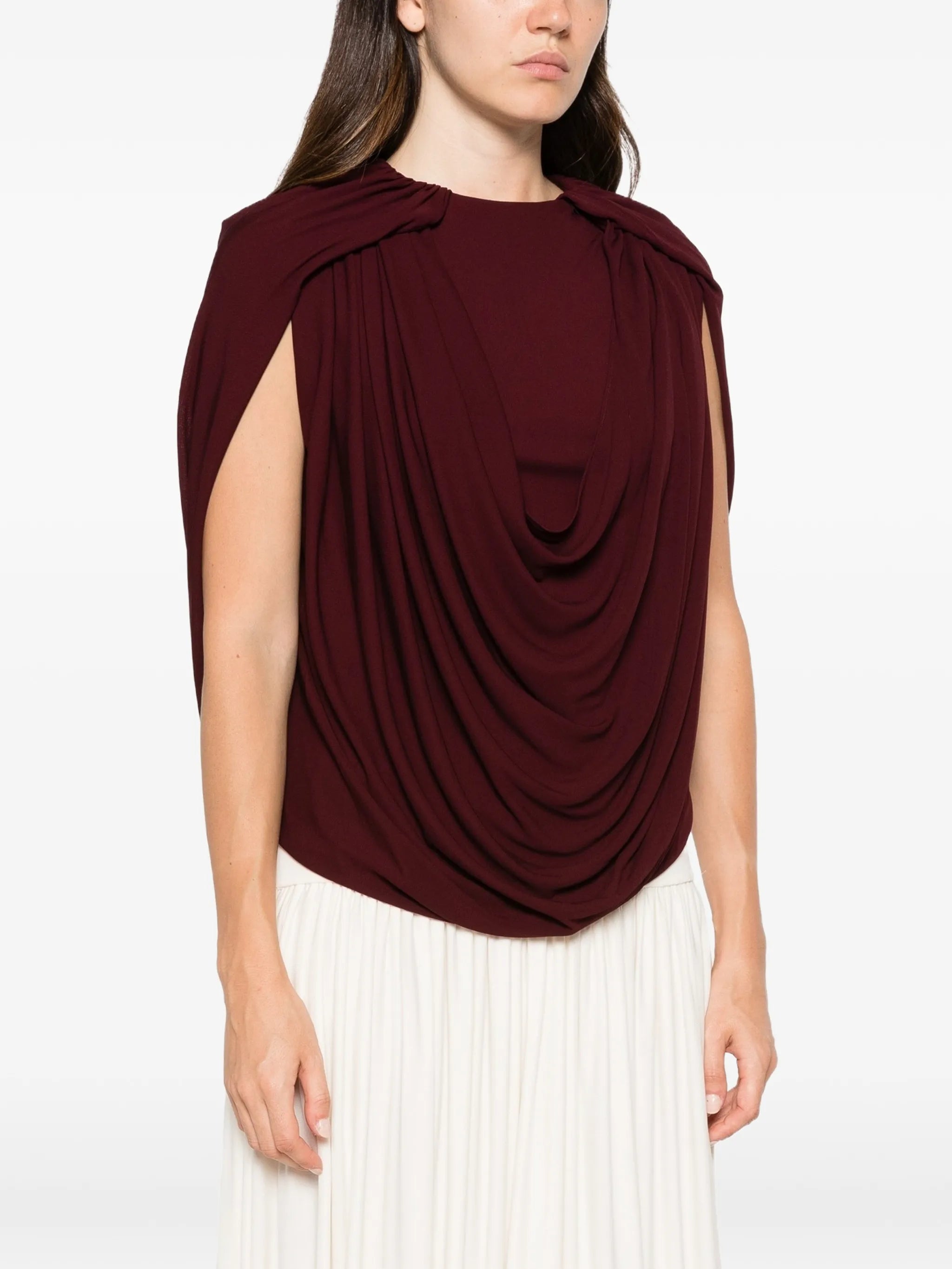 The Astor draped jersey blouse