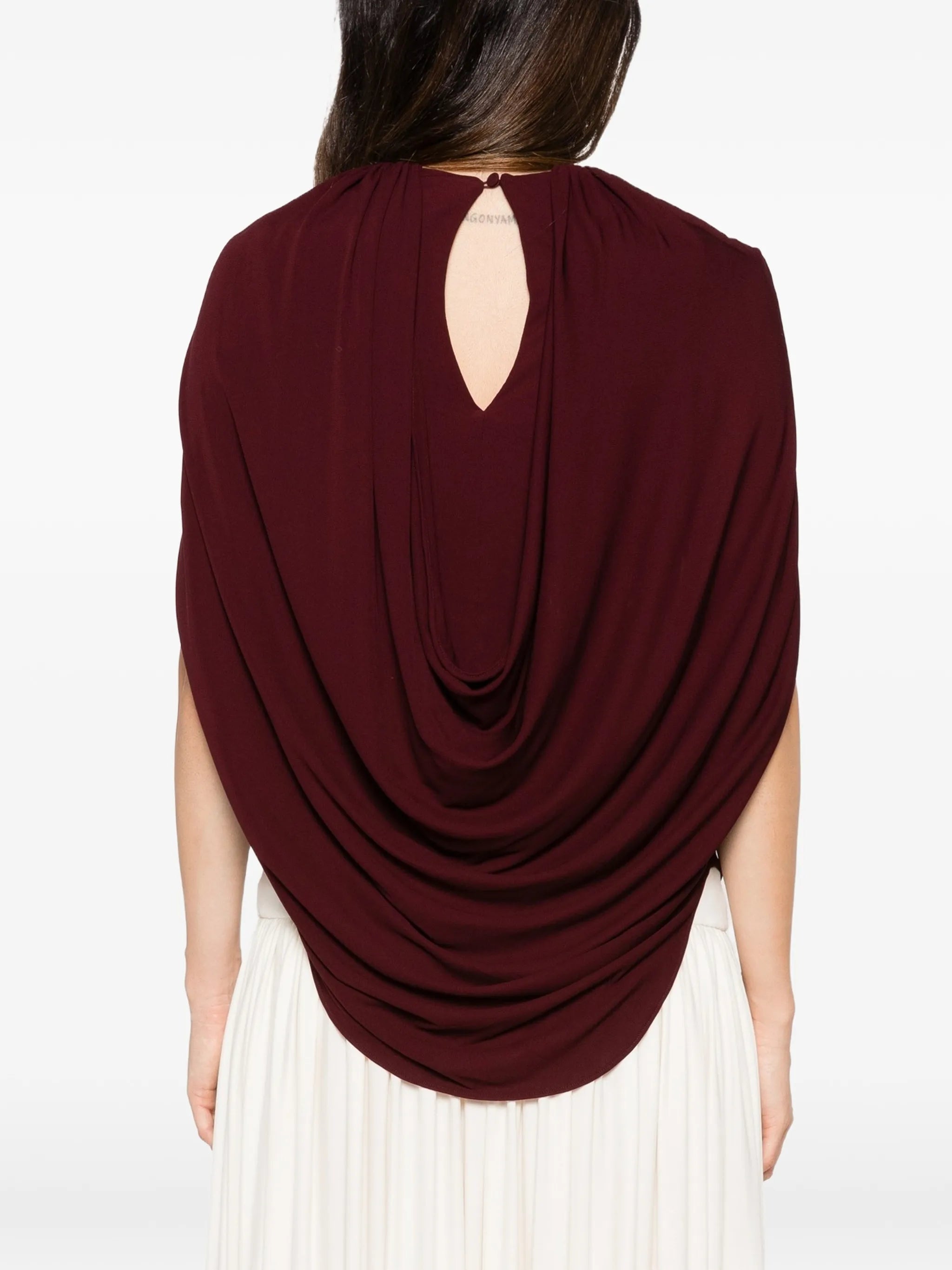 The Astor draped jersey blouse