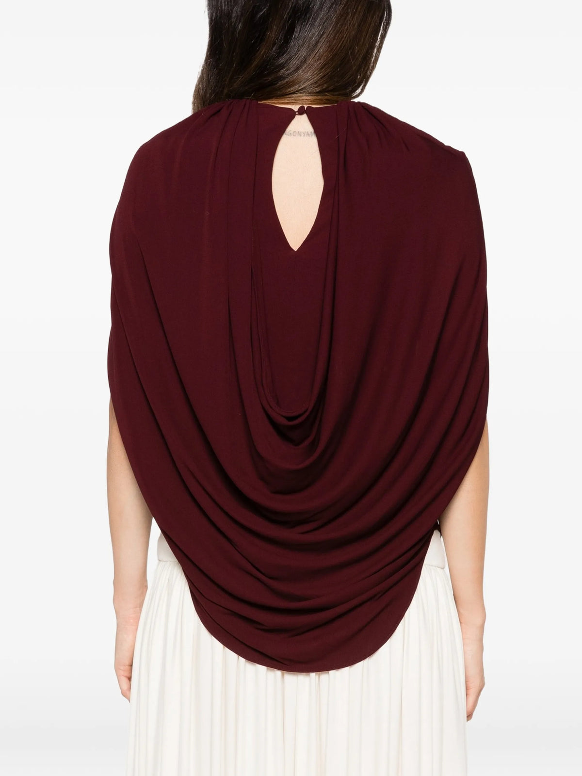 The Astor draped jersey blouse