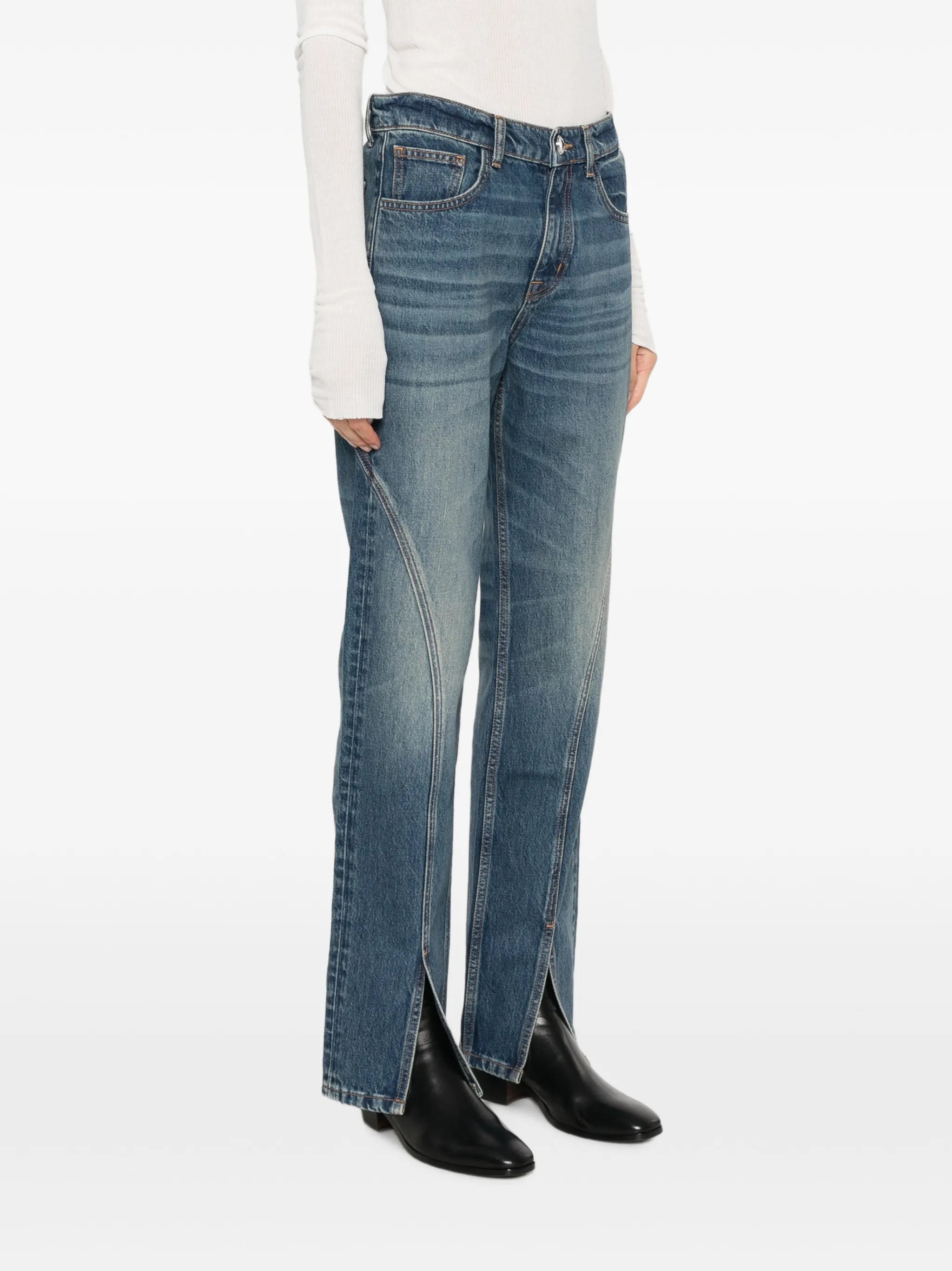 Campbell spiral-seam jeans