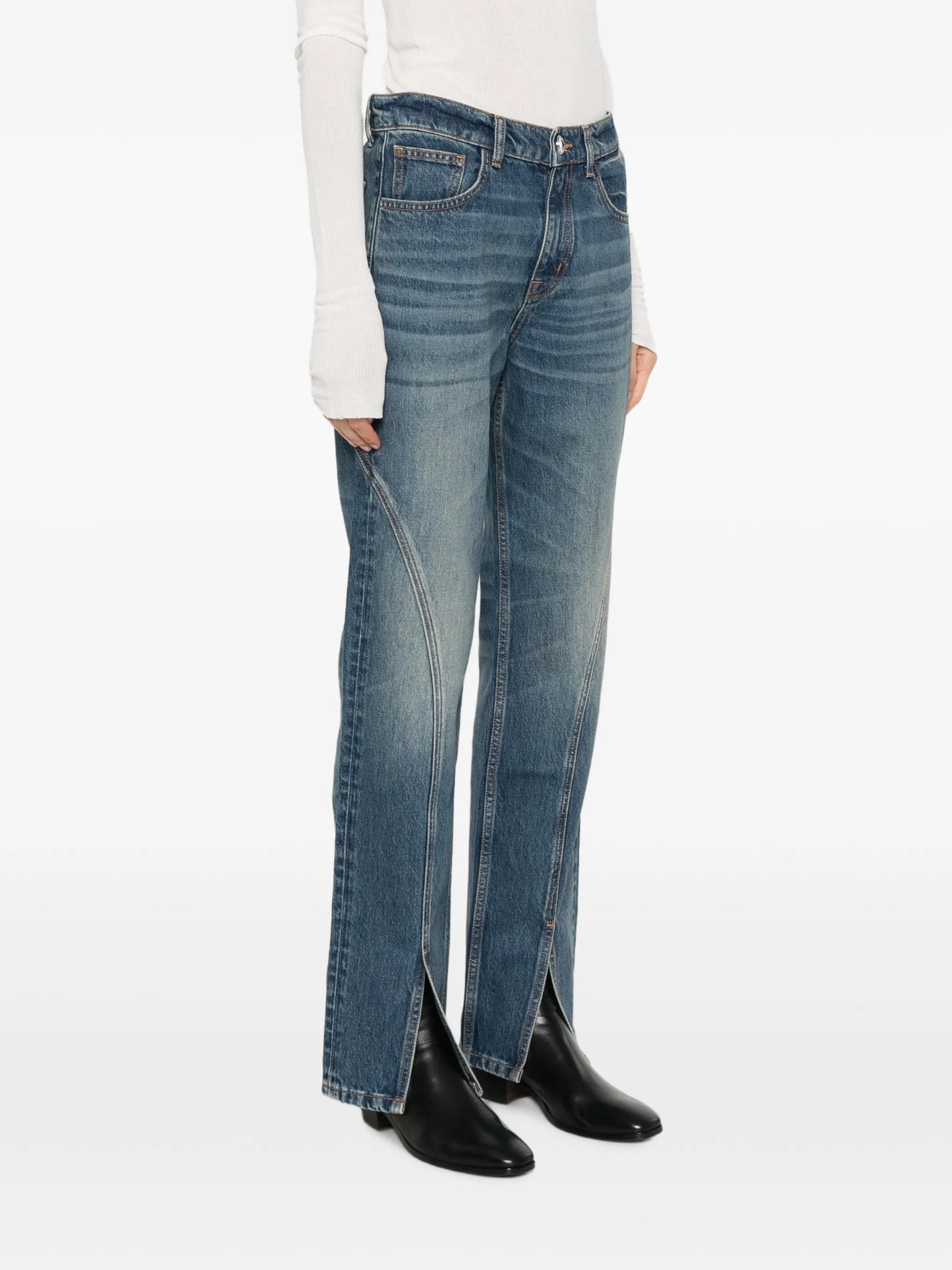 Campbell spiral-seam jeans