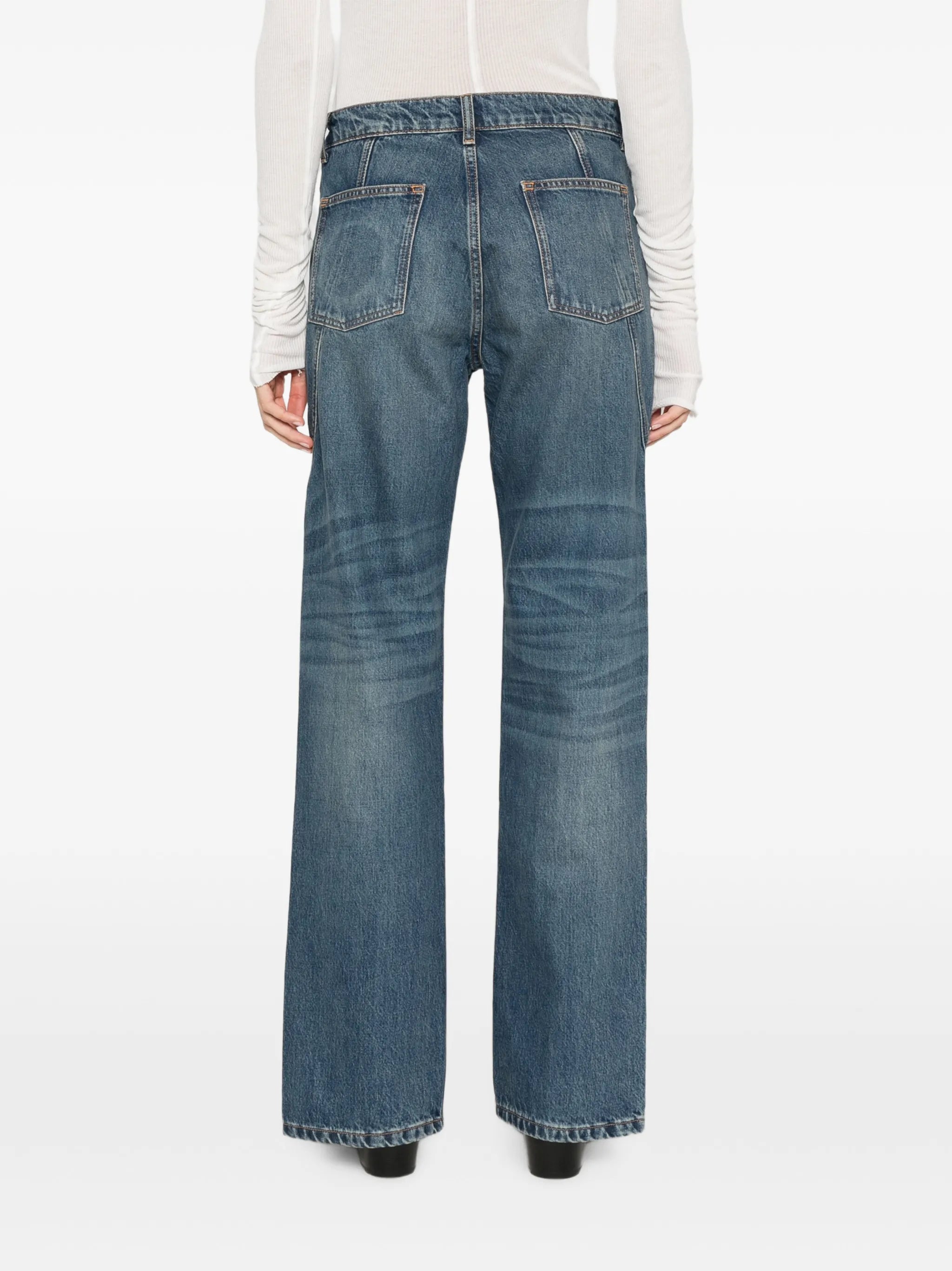 Campbell spiral-seam jeans