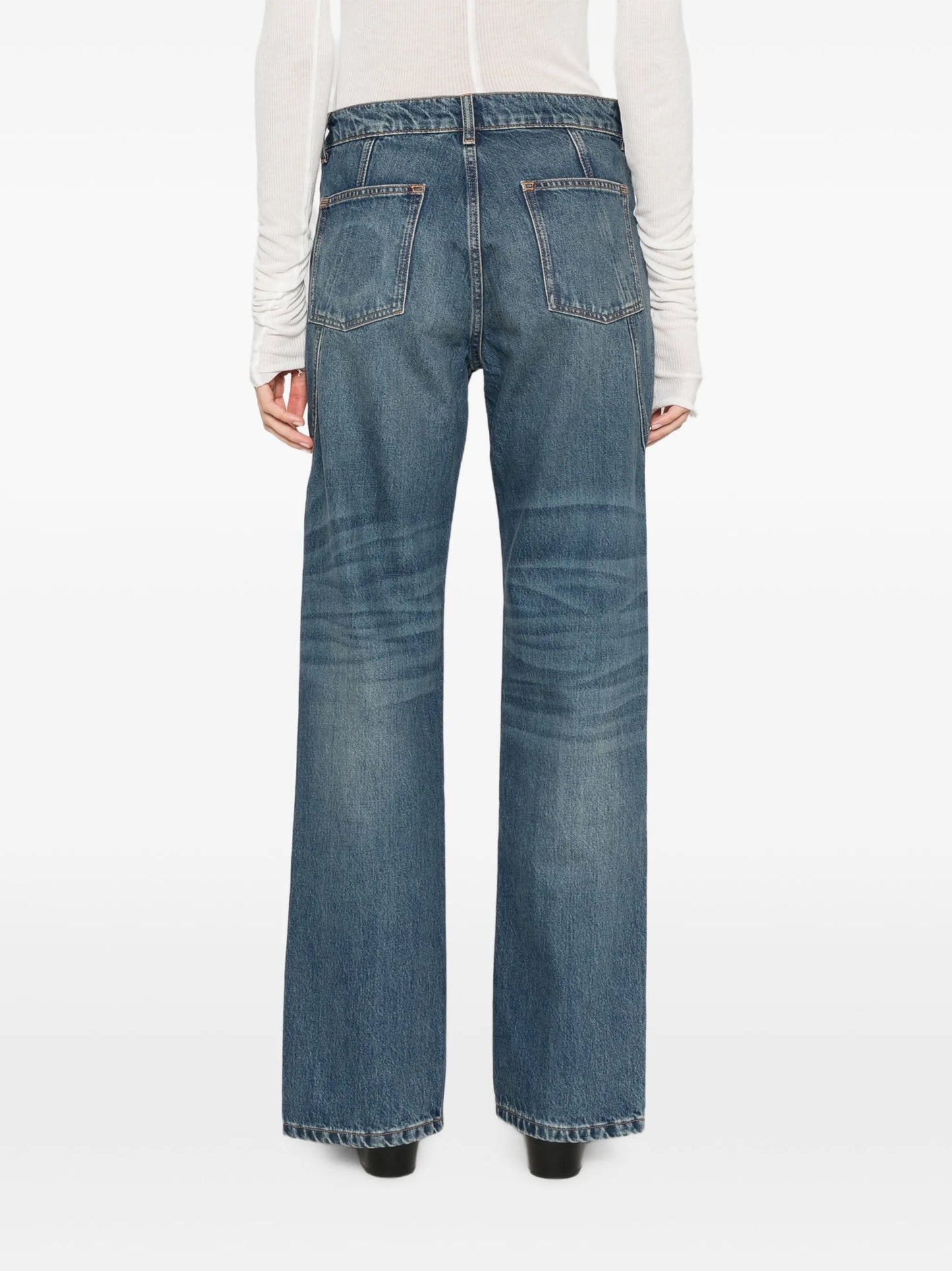 Campbell spiral-seam jeans