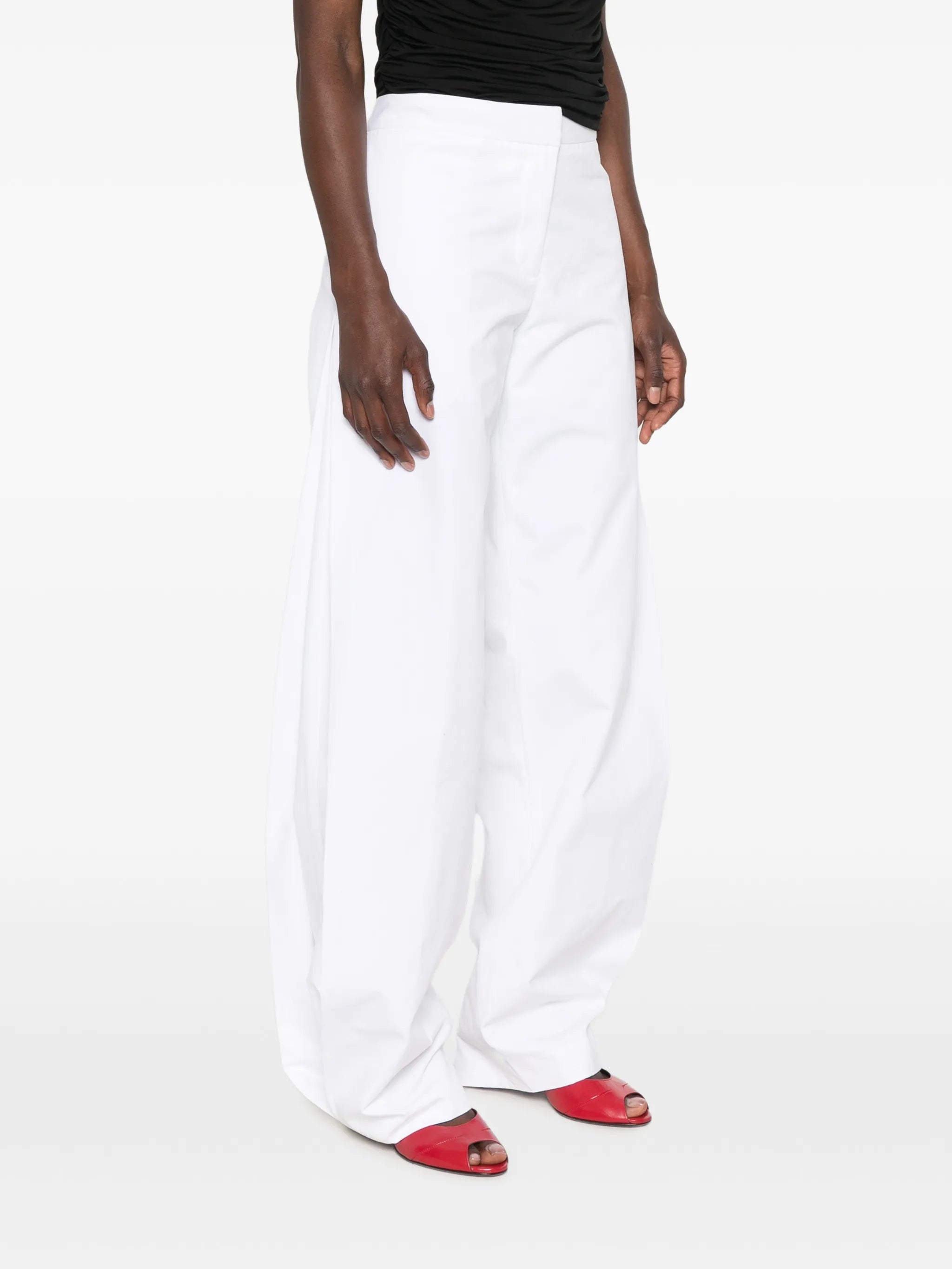 The Parks side-pleat trousers