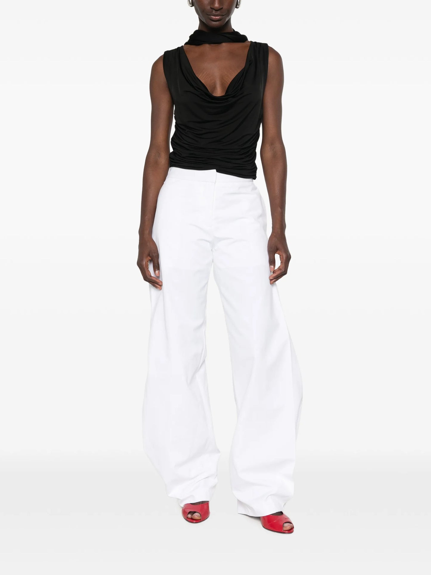The Parks side-pleat trousers