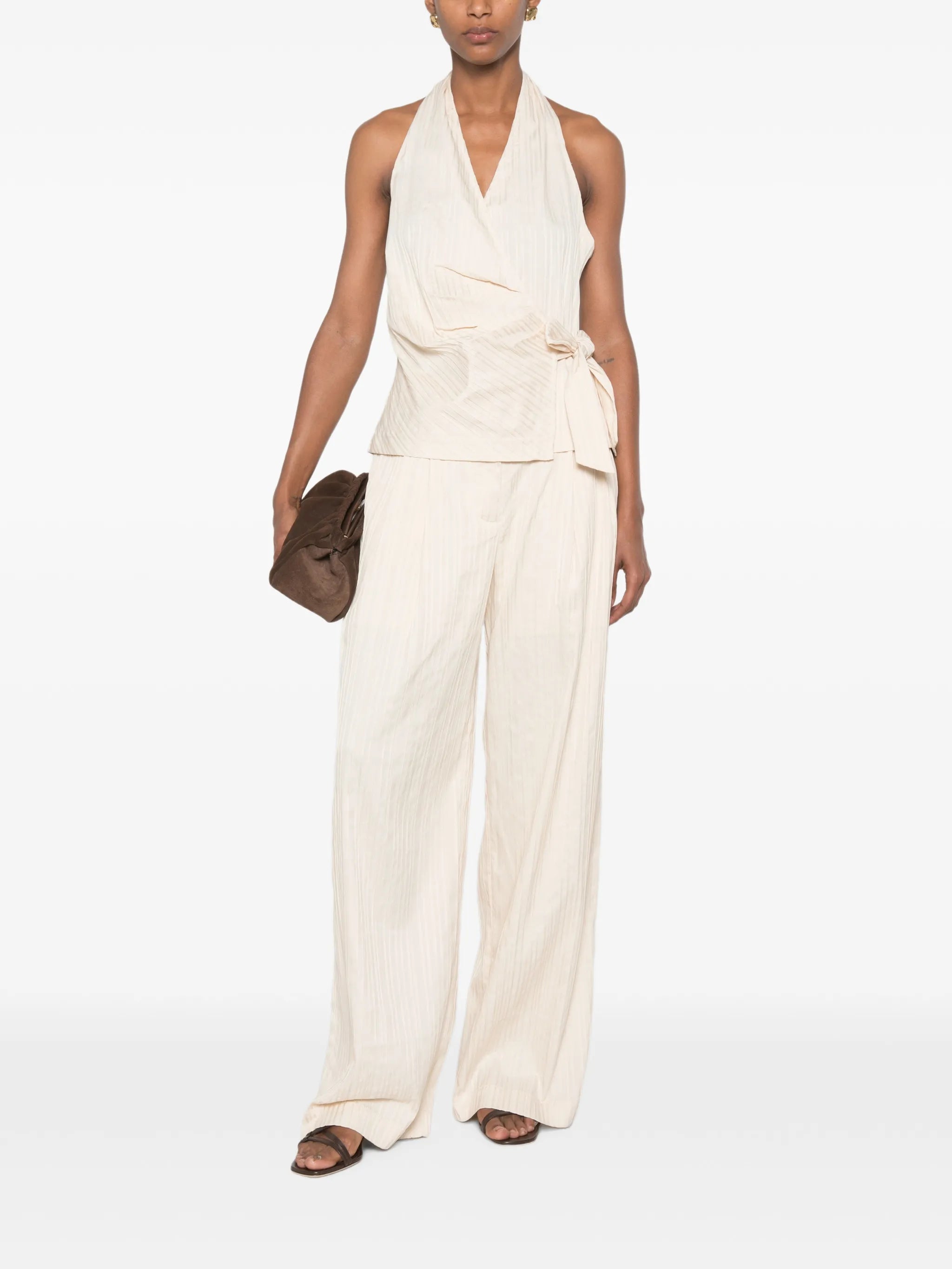 Bria wrap-style top