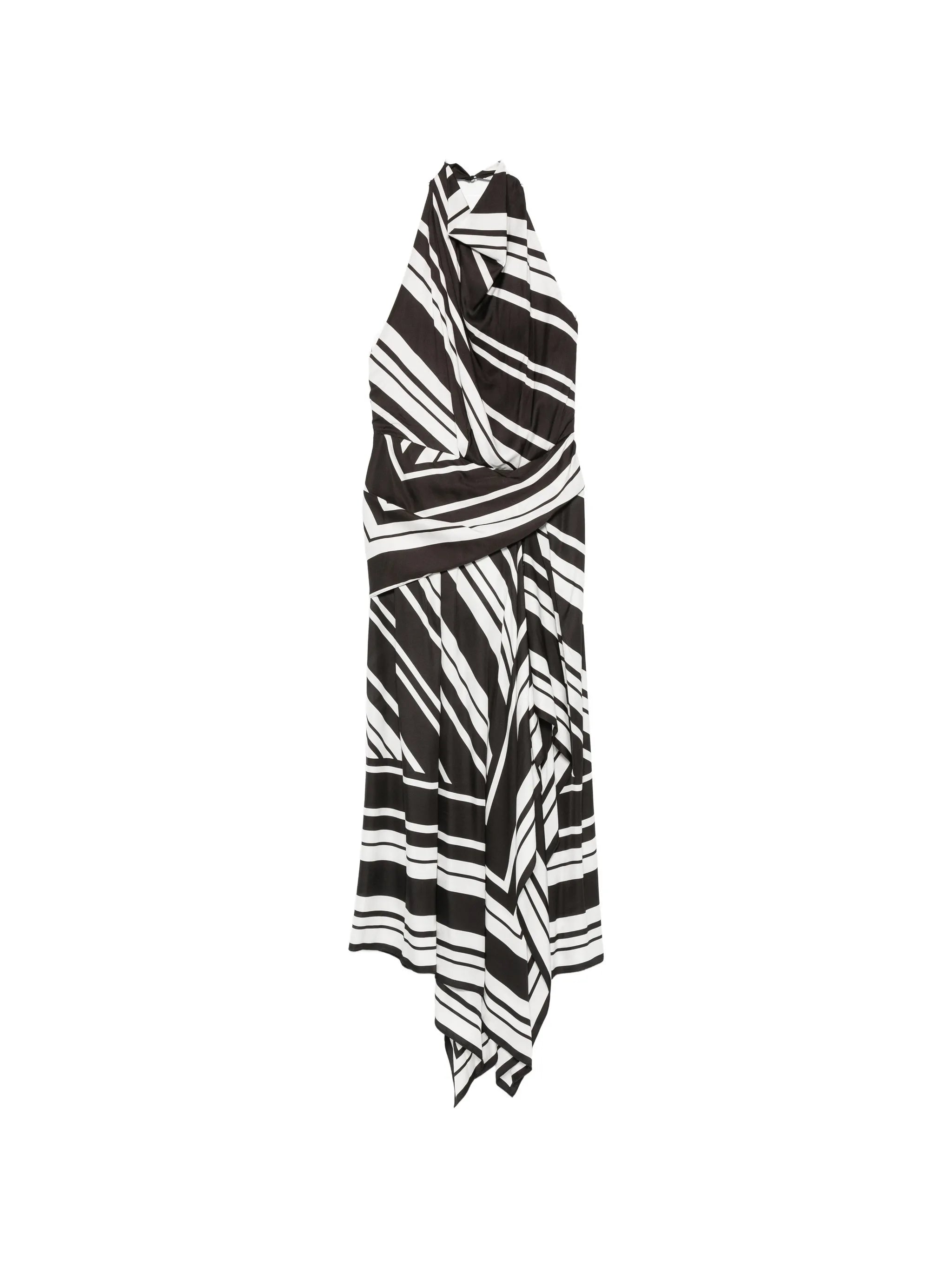 Marin draped-bodice midi dress