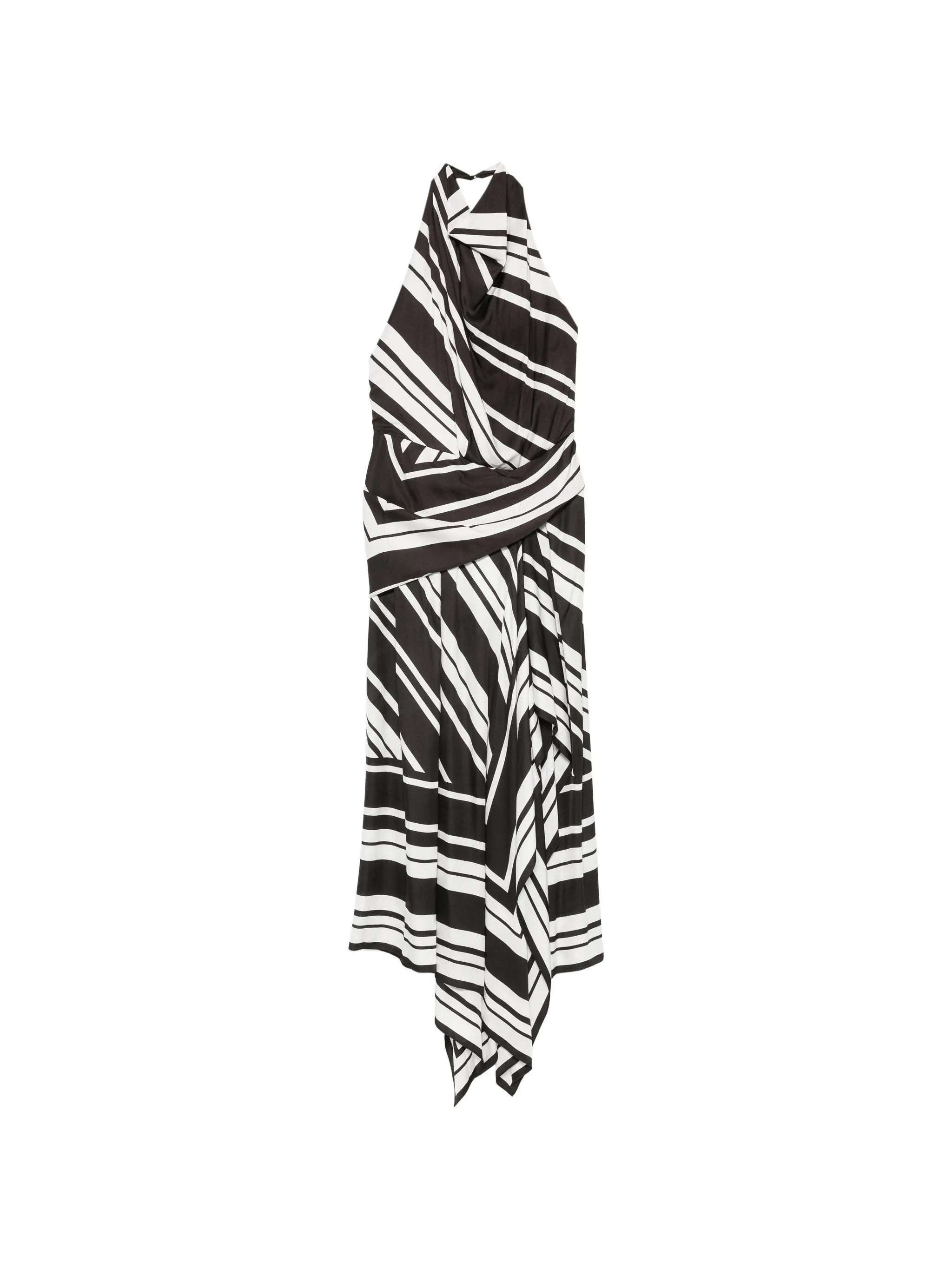 Marin draped-bodice midi dress