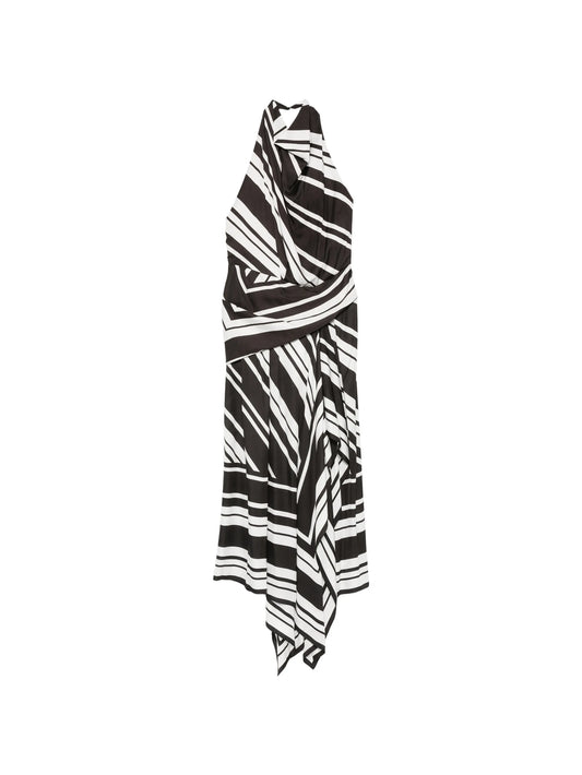 Marin draped-bodice midi dress