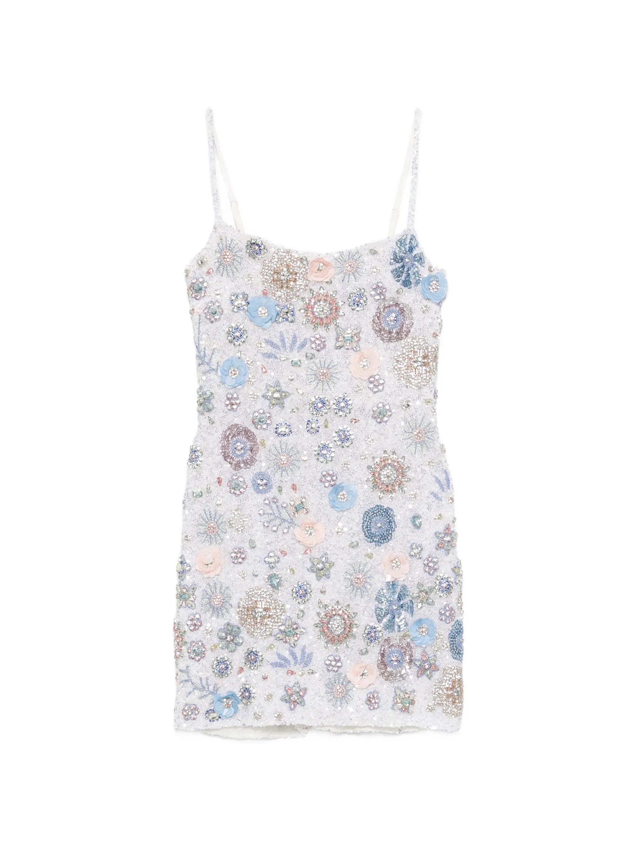 Francesca floral-embellished mini dress