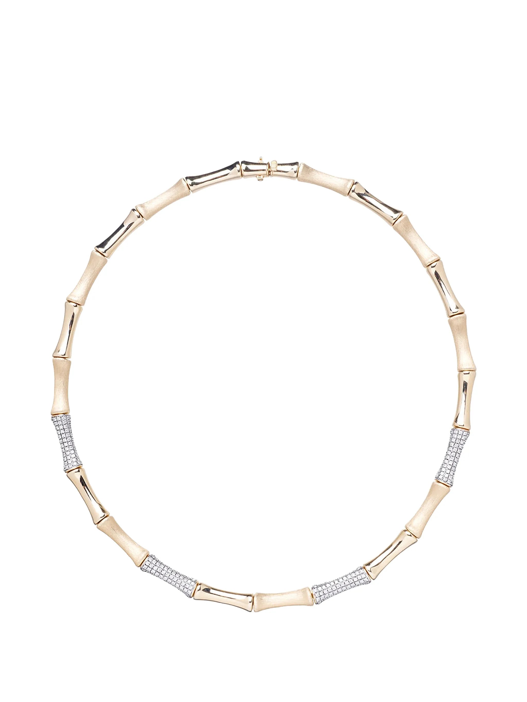 Bamboo diamond necklace