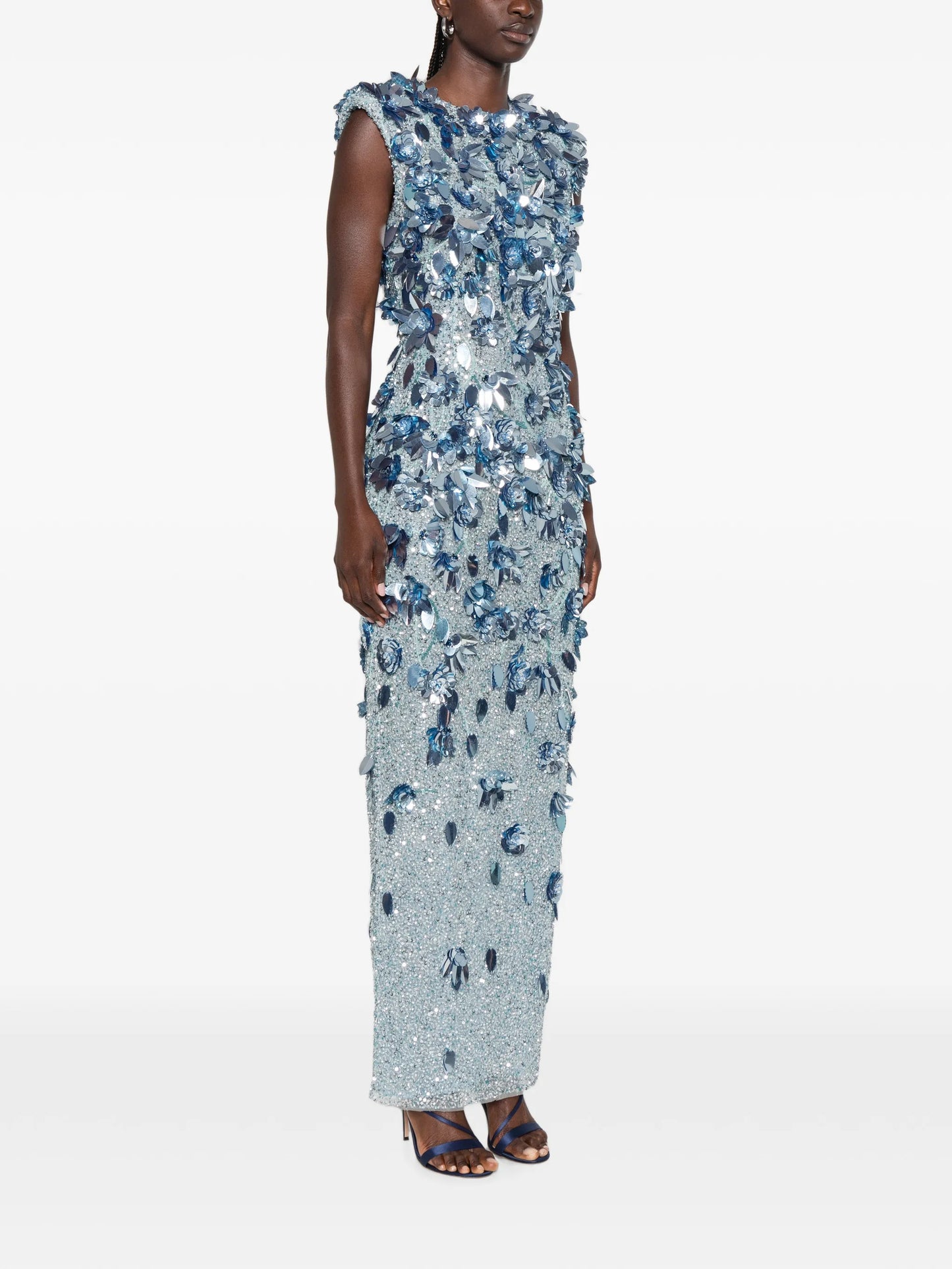 Hugo floral-embellished maxi dress