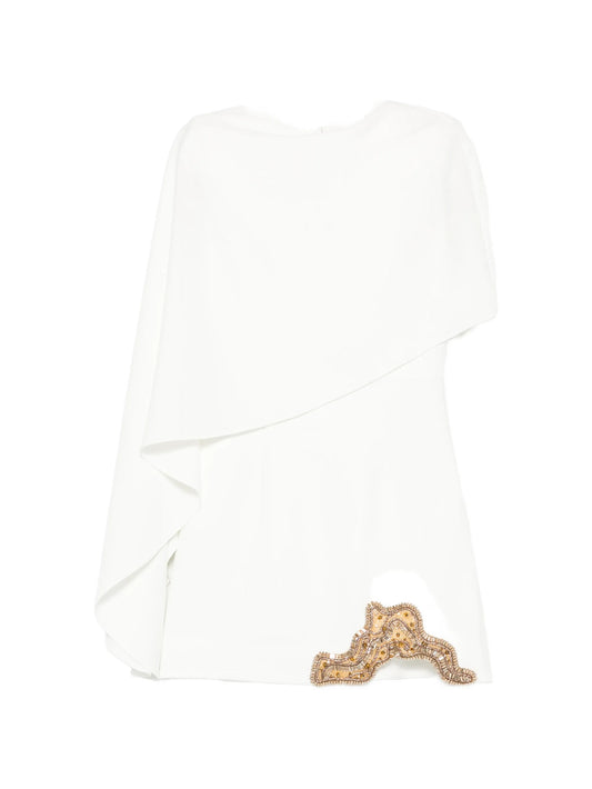 Amari cape-detail mini dress