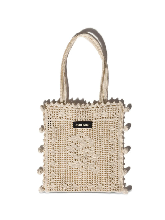 cotton crochet handbag