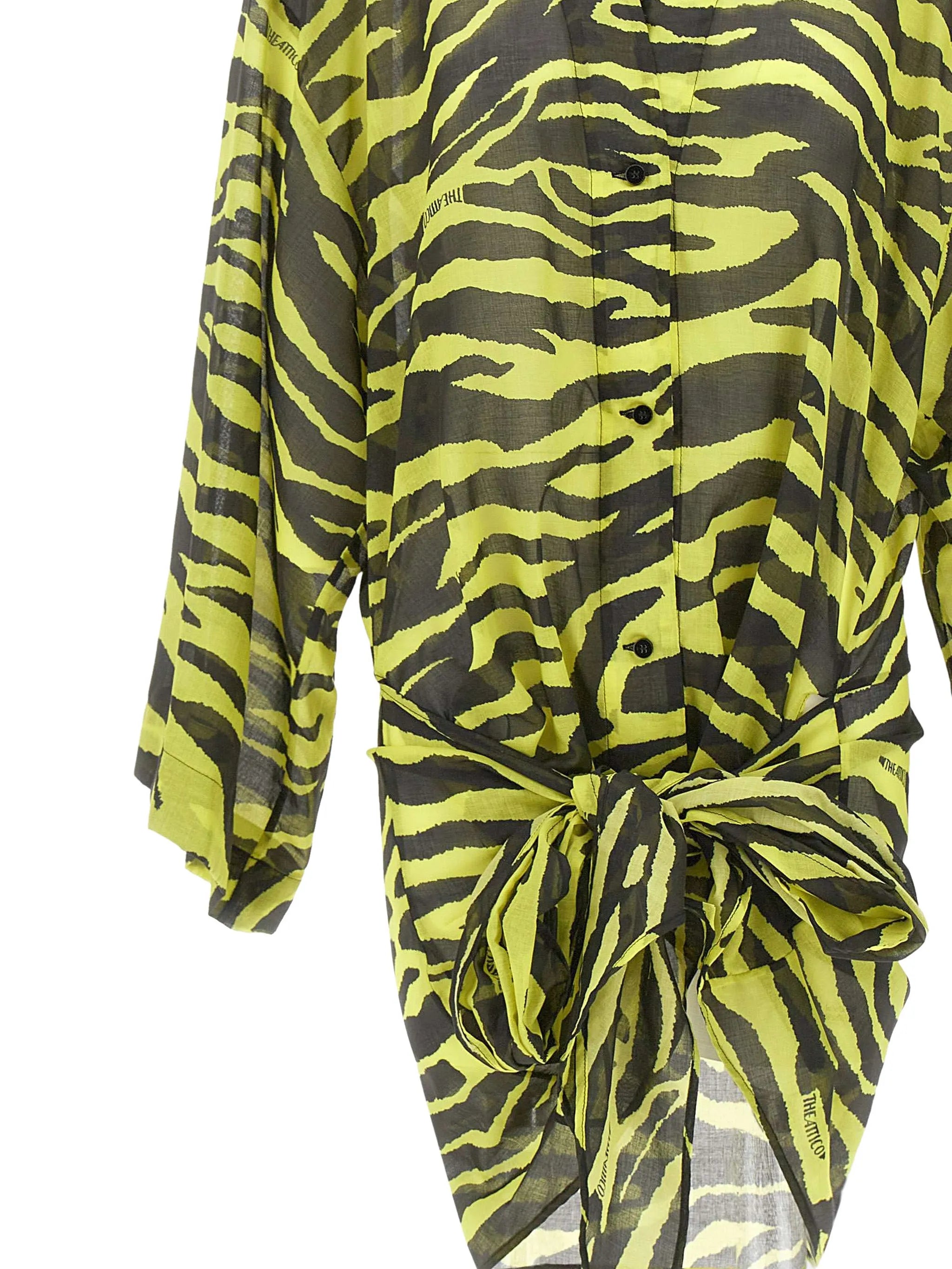 animal-print mini beach dress