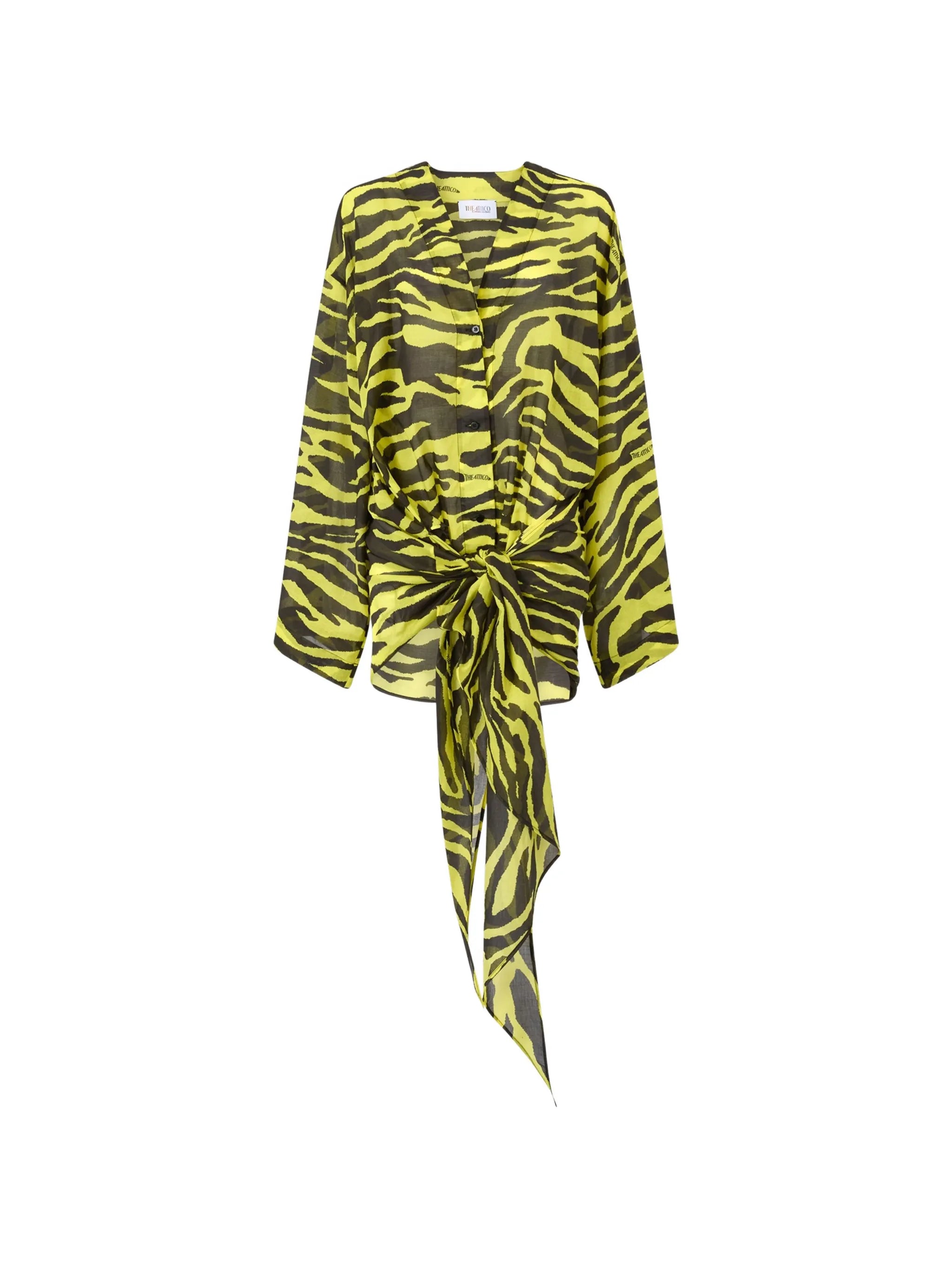 animal-print mini beach dress