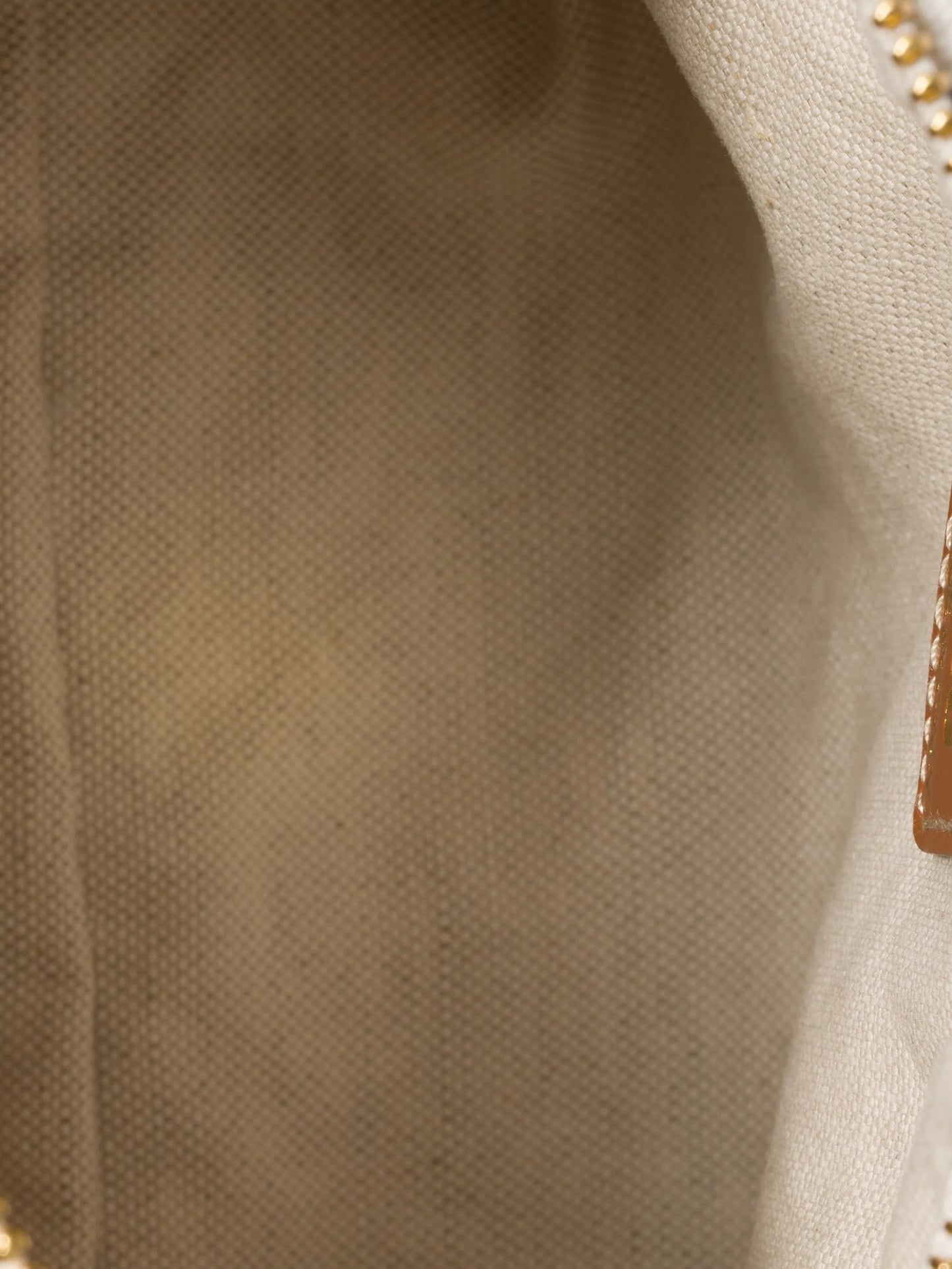 cotton and leather pouch